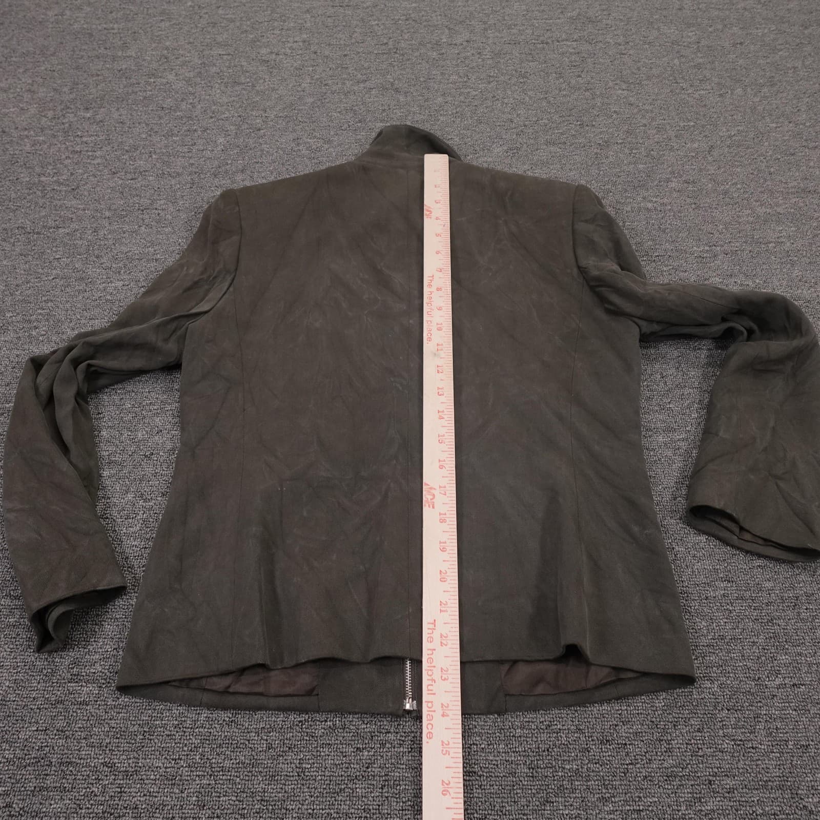 Valerie Stevens Jacket Womens 4 Green Pure Silk Twill Full Zip Pockets Collared - Thumbnail 7
