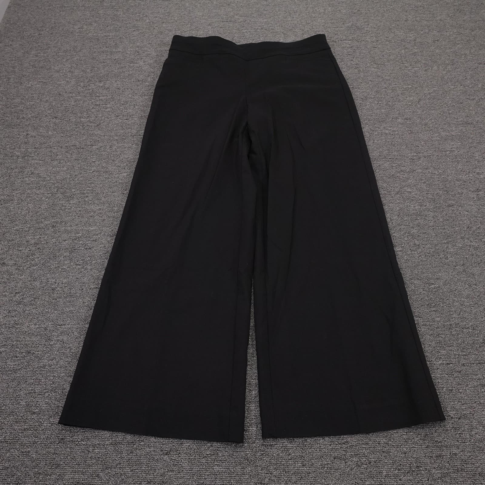 Chicos Pants Womens 10P Black So Slimming Brigitte Wide Leg Ponte Dress Workwear