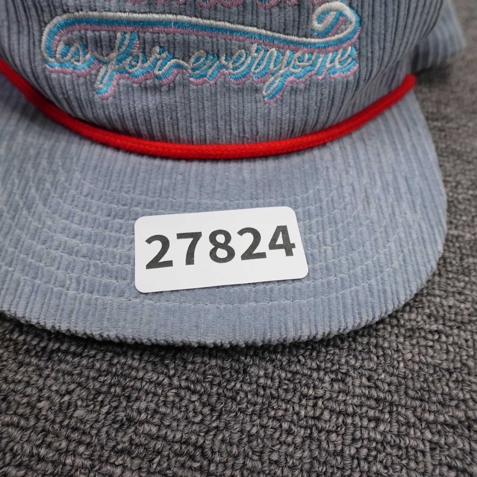 YOU KNOW. Hat Cap Snap Back Mens One Size Blue Corduroy Climbing Ascent Studio - Thumbnail 9