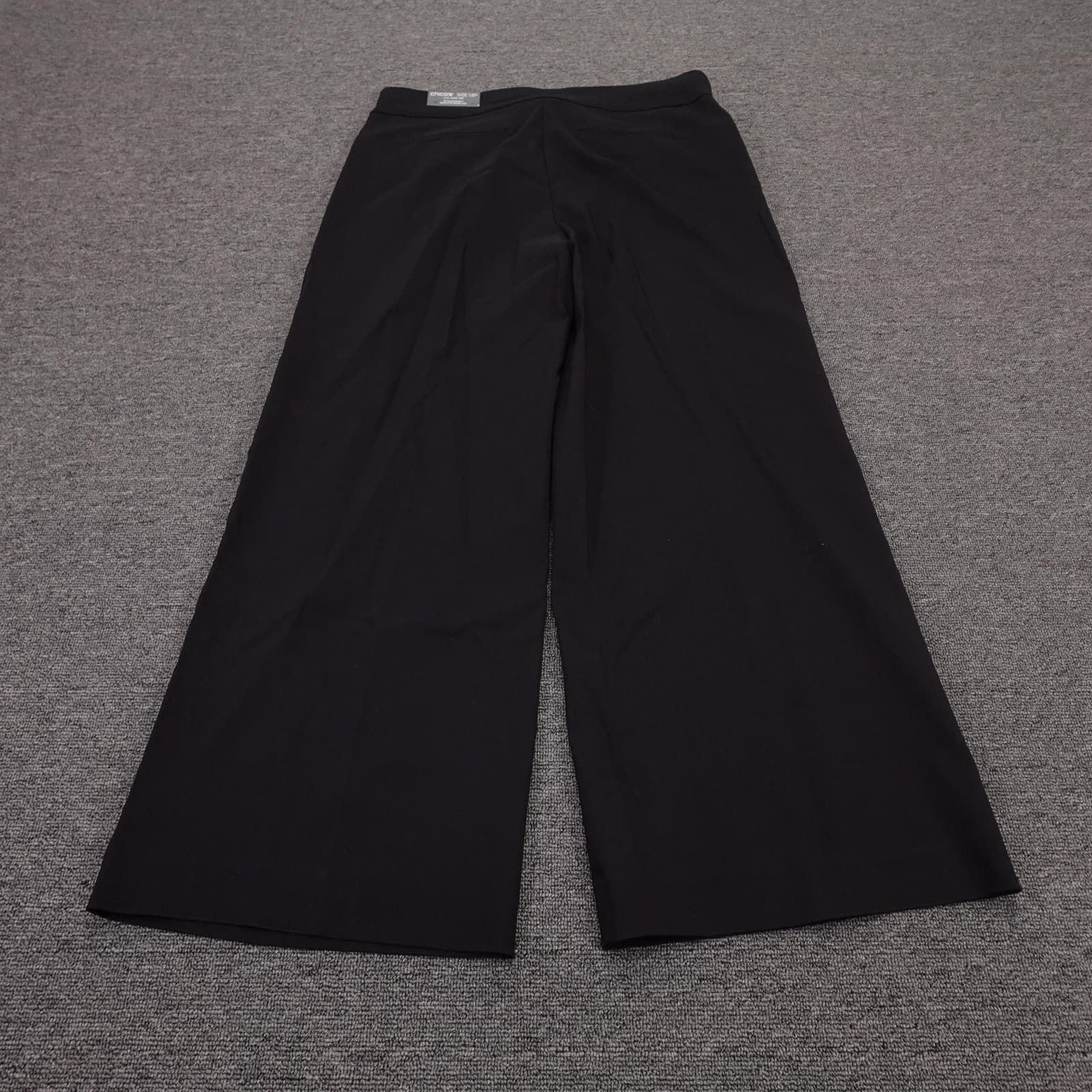 Chicos Pants Womens 10P Black So Slimming Brigitte Wide Leg Ponte Dress Workwear - Thumbnail 8