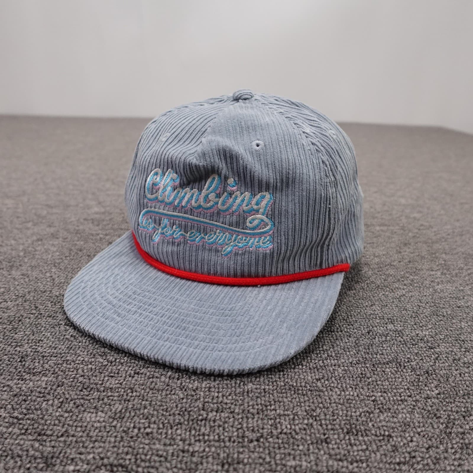 YOU KNOW. Hat Cap Snap Back Mens One Size Blue Corduroy Climbing Ascent Studio
