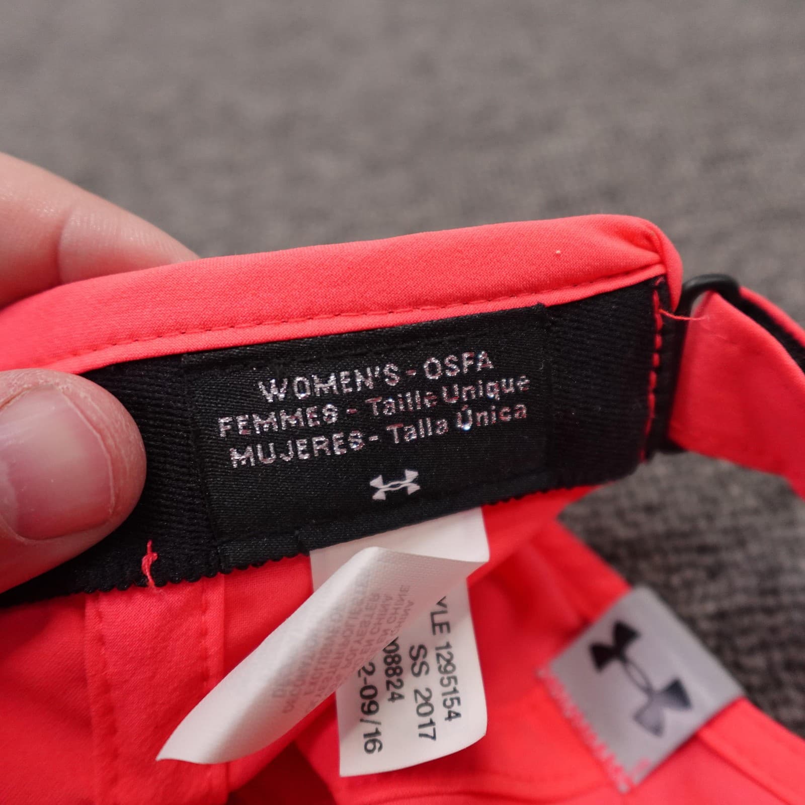 Under Armour Hat Cap Strap Back Womens One Size Pink Reflective Logo Athletic - Thumbnail 8