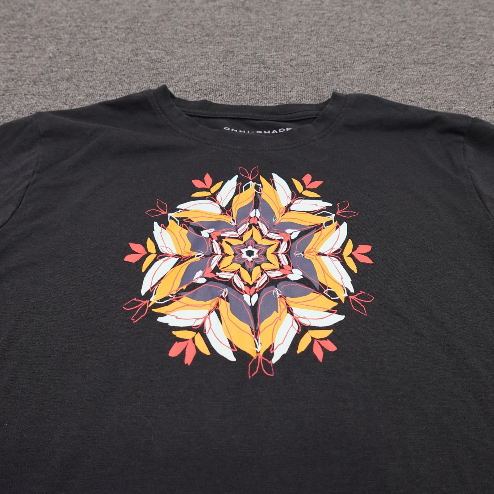 Columbia Shirt Womens Medium Black Omni-Shade Graphic Tee UPF Short Sleeve - Thumbnail 2