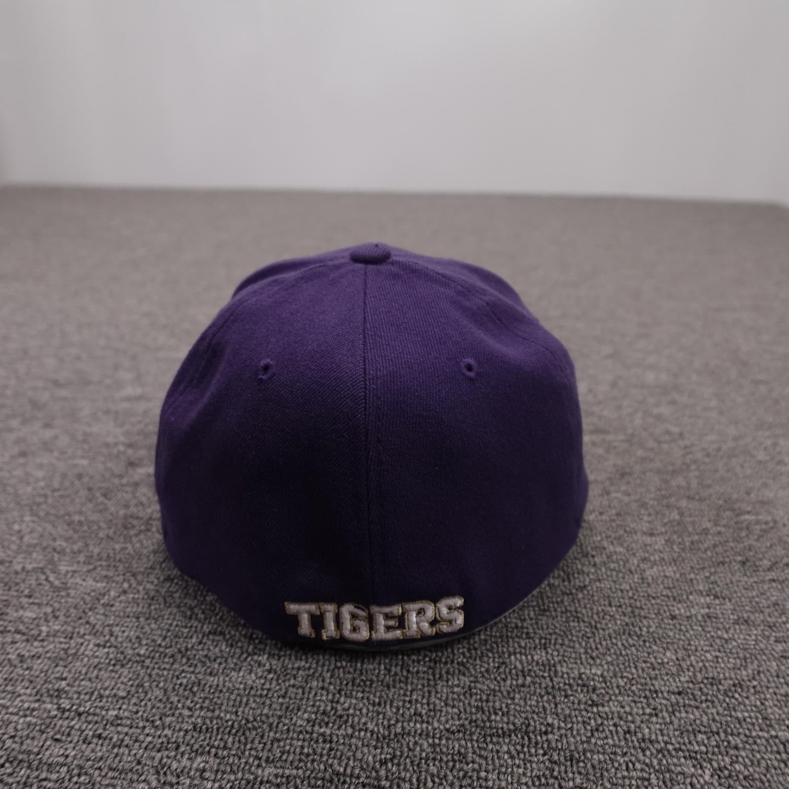 Tigers Hat Cap Fitted Mens Large Purple Baseball Zephyr Embroidered H Logo - Thumbnail 4