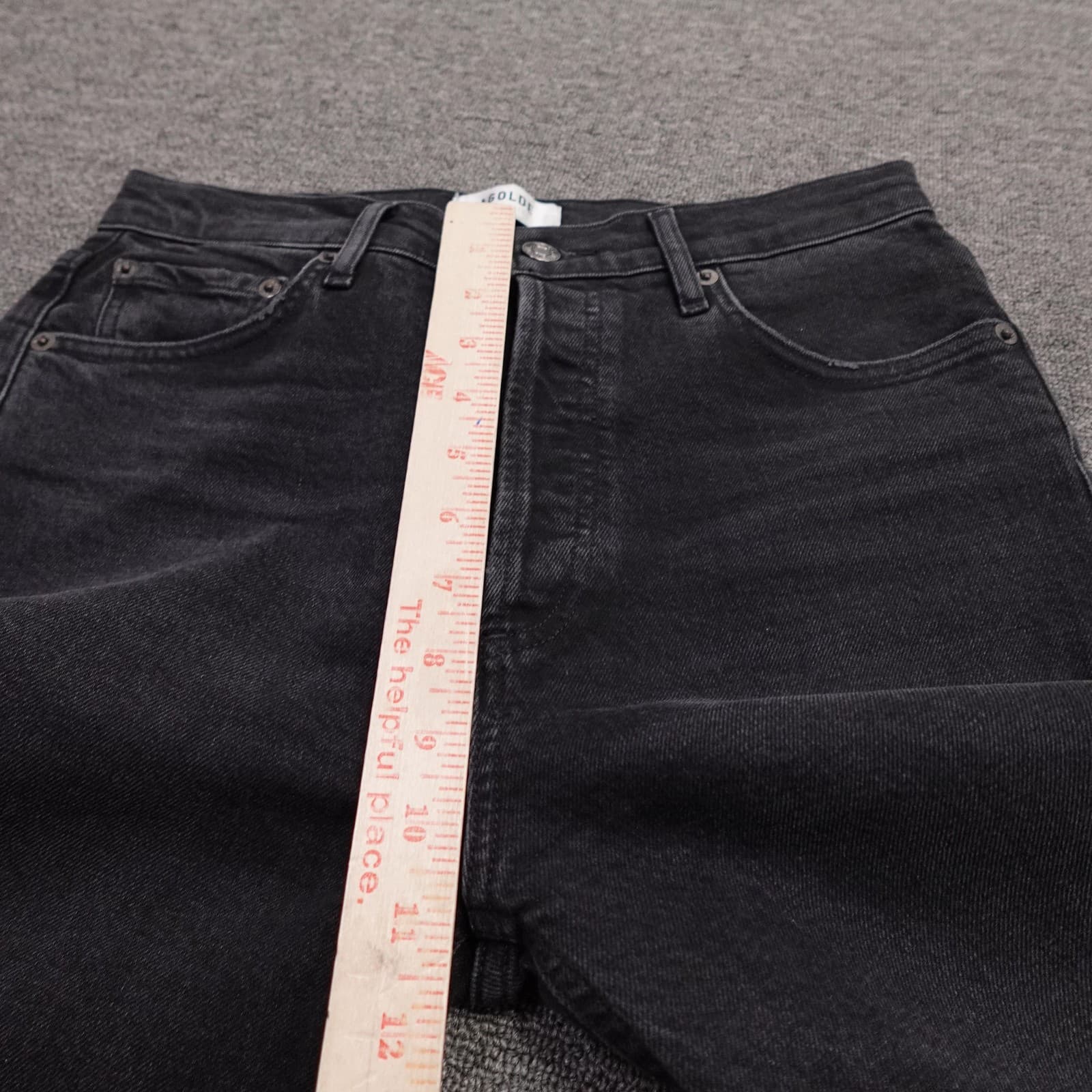 AGOLDE Nico Jeans Womens 27 Black Wash High Rise Slim Straight 27x28 Denim - Thumbnail 9