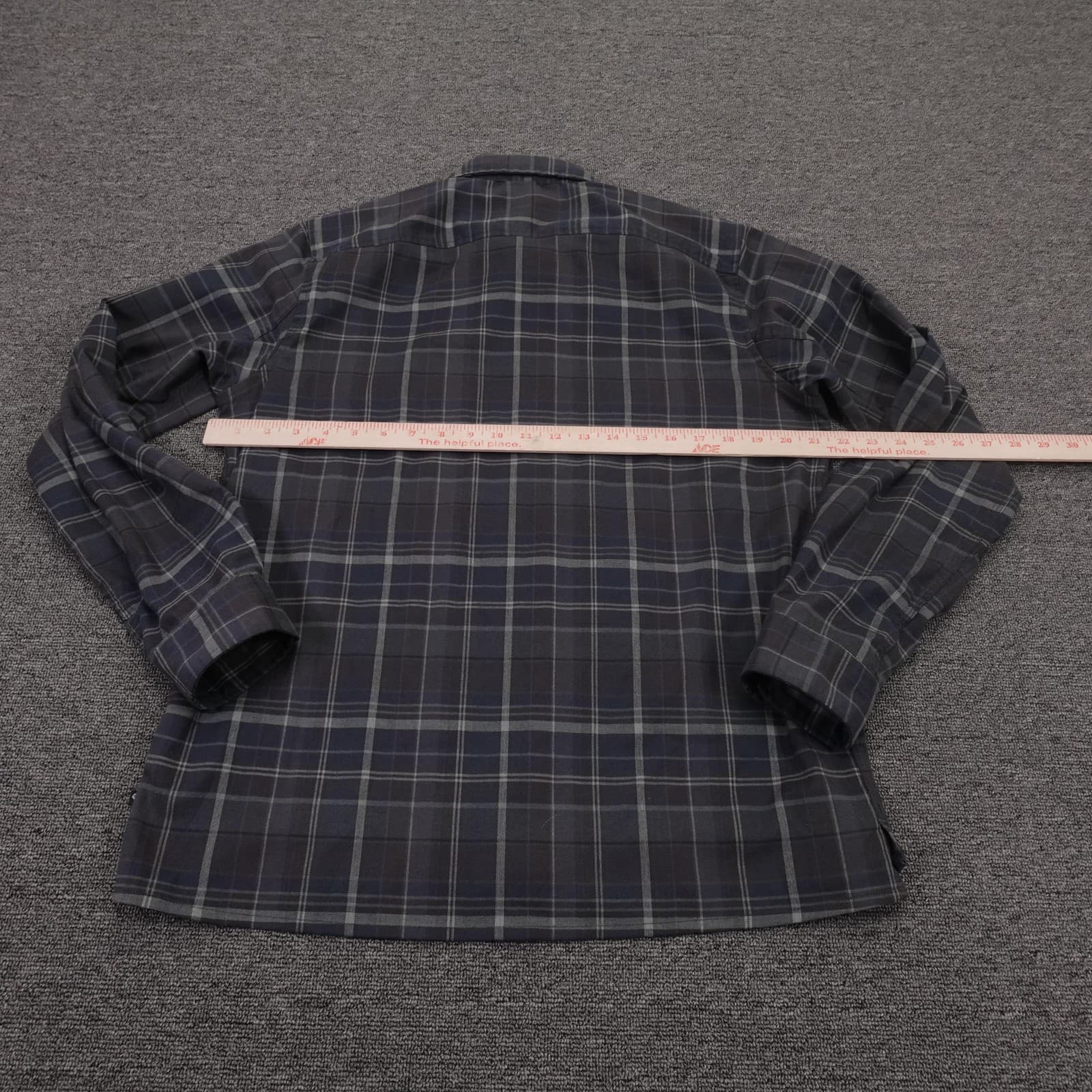Mountain Hardwear Shirt Mens Medium Gray Plaid Flannel Long Sleeve Button Up - Thumbnail 5