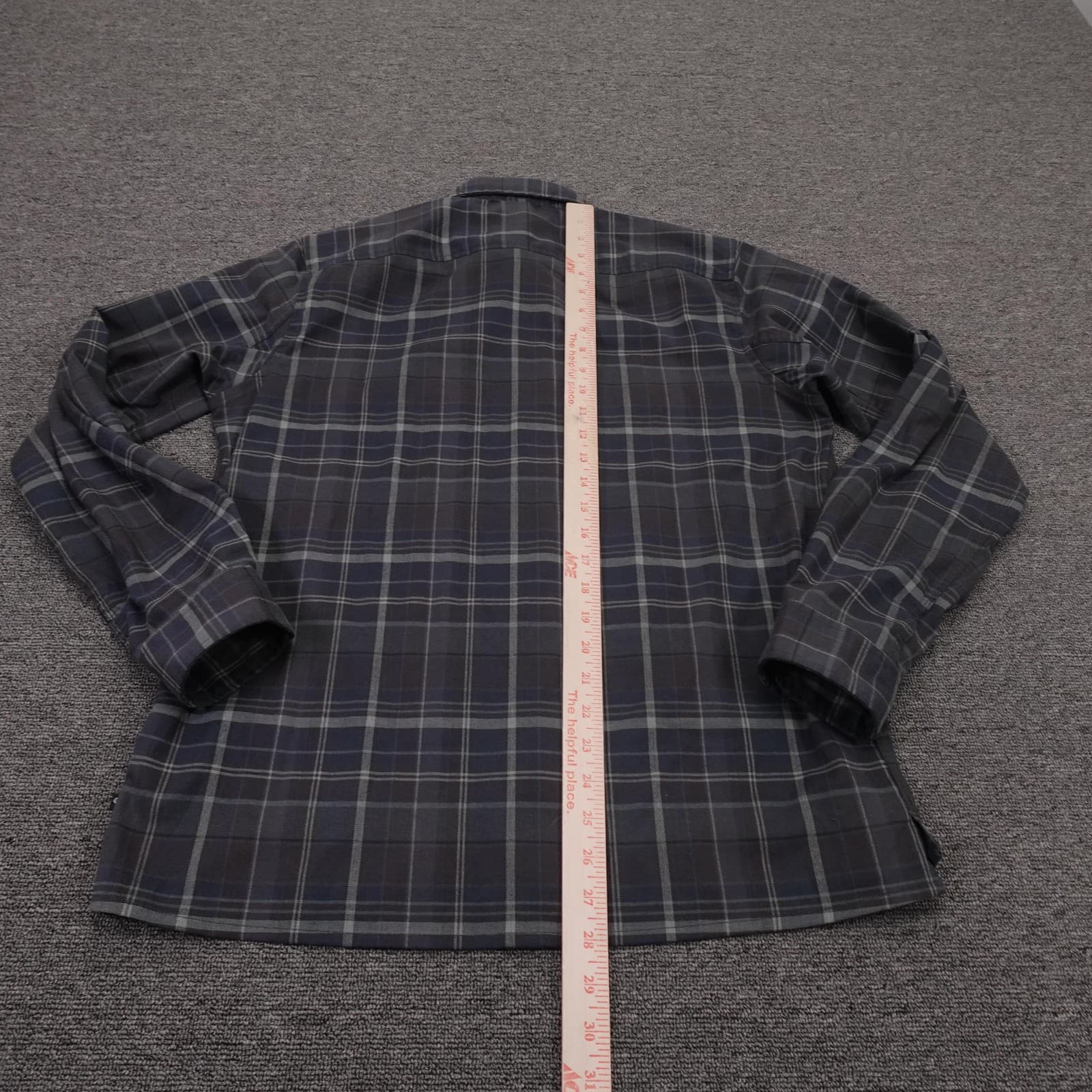 Mountain Hardwear Shirt Mens Medium Gray Plaid Flannel Long Sleeve Button Up - Thumbnail 6