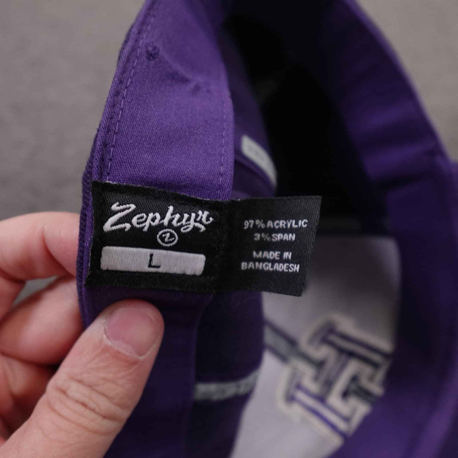 Tigers Hat Cap Fitted Mens Large Purple Baseball Zephyr Embroidered H Logo - Thumbnail 7
