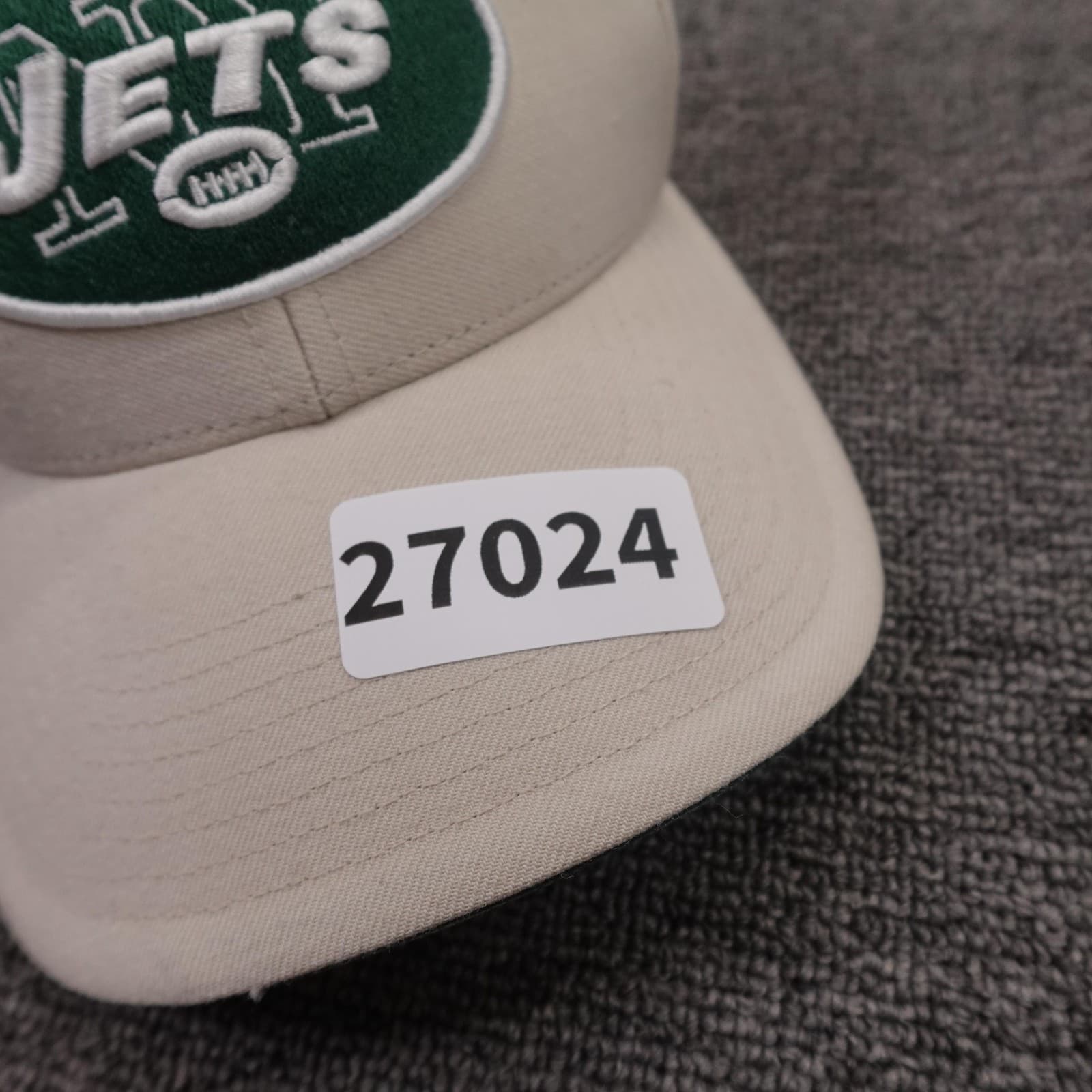 Vintage New York Jets Hat Cap Strap Back Mens 7 3/8 Beige NFL Football Twins - Thumbnail 11