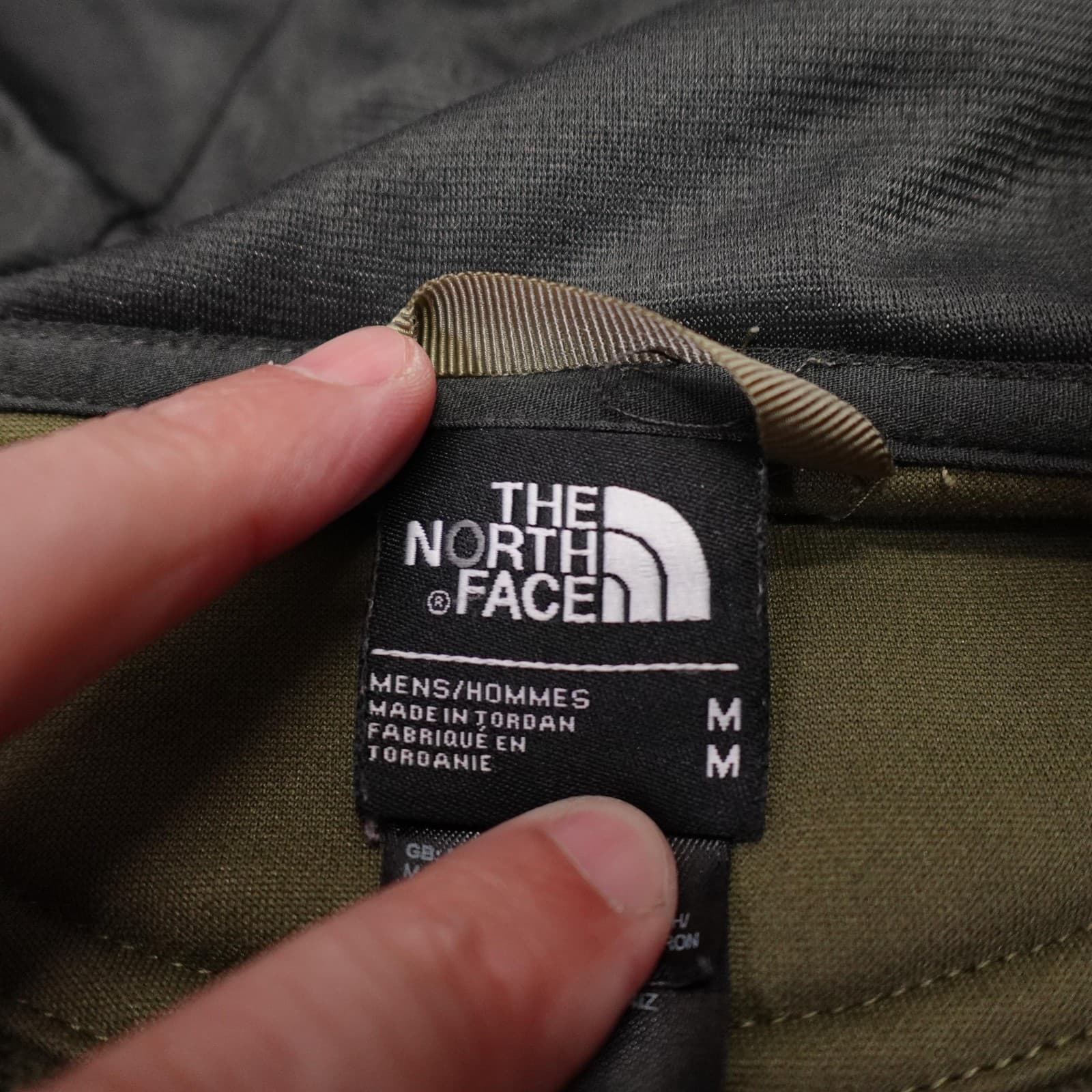 The North Face Jacket Mens Medium Green Softshell Fleece Lined Hooded Full Zip - Thumbnail 6