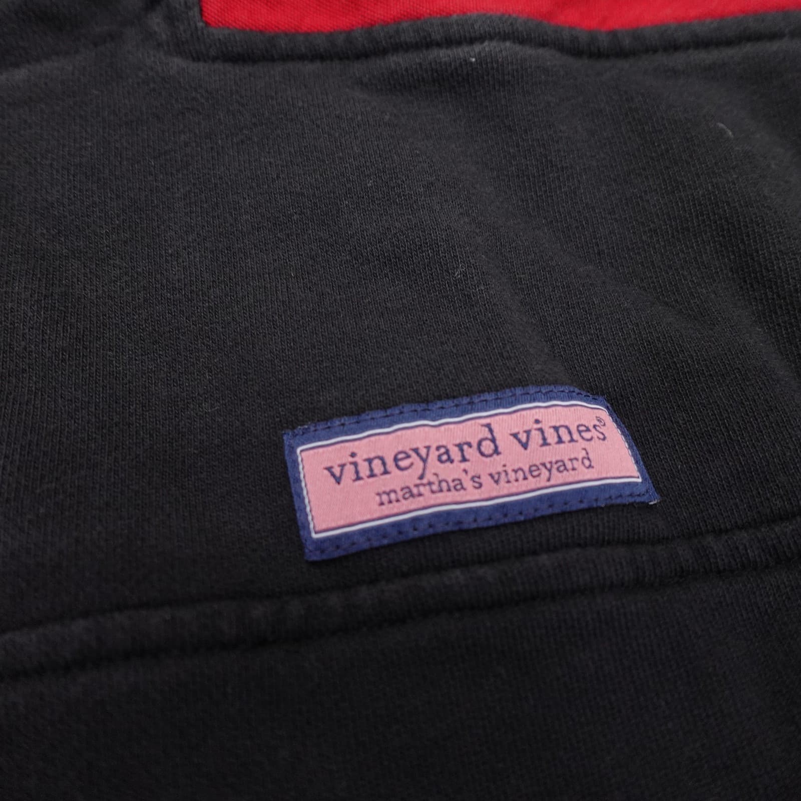 Denver Pioneers Sweatshirt Mens Small Black NCAA Vineyard Vines Quarter Zip - Thumbnail 4
