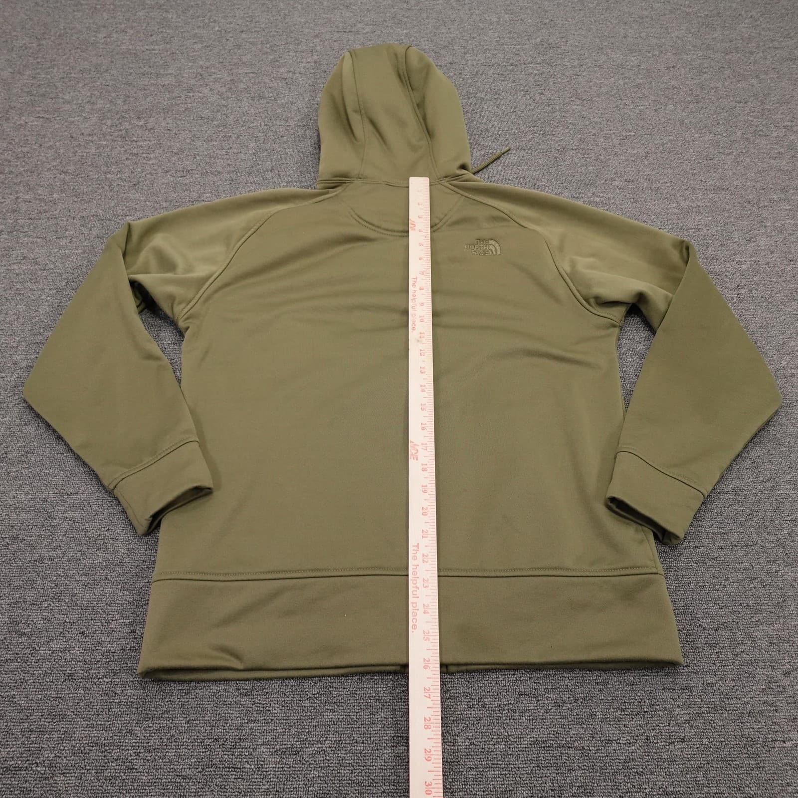 The North Face Jacket Mens Medium Green Softshell Fleece Lined Hooded Full Zip - Thumbnail 10