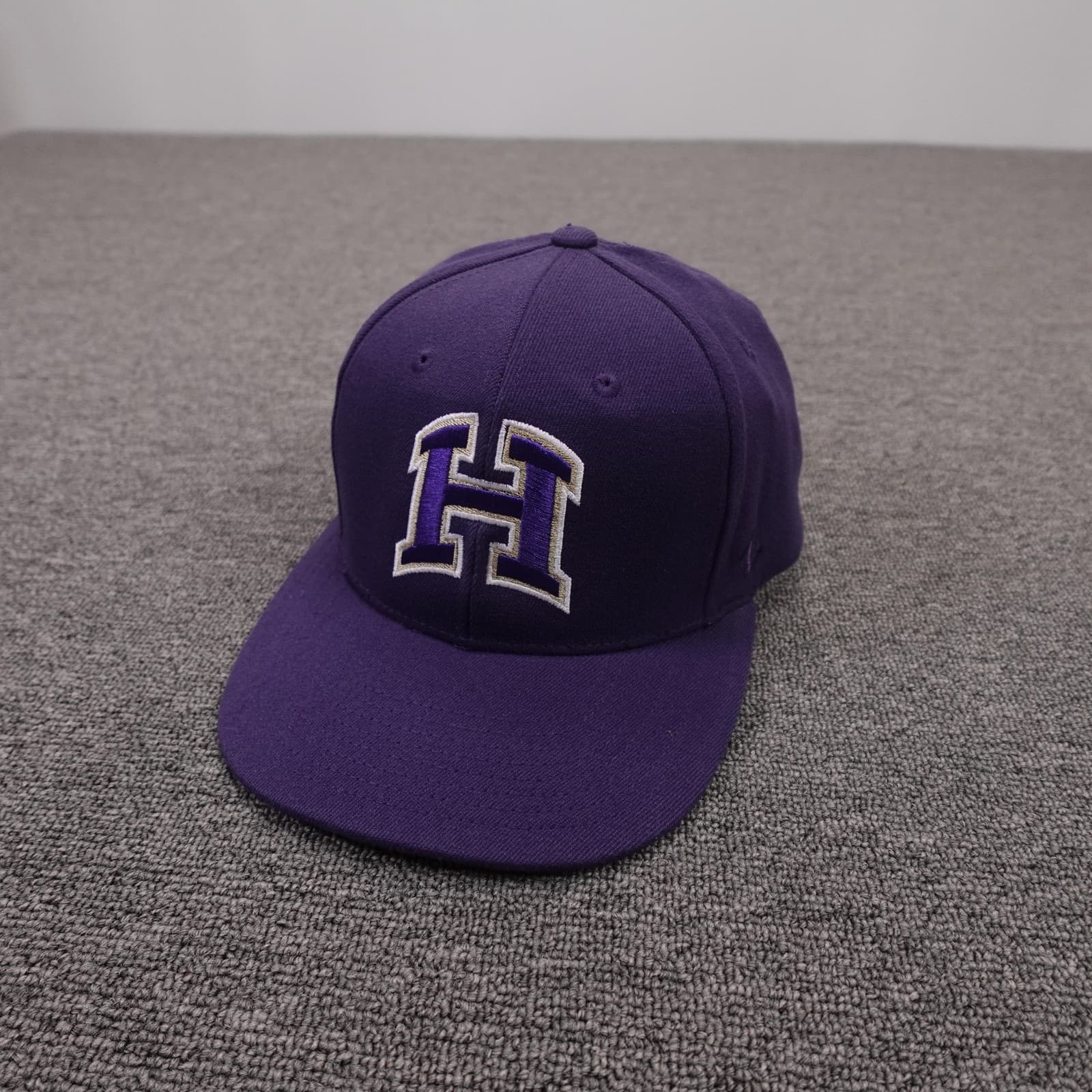 Tigers Hat Cap Fitted Mens Large Purple Baseball Zephyr Embroidered H Logo
