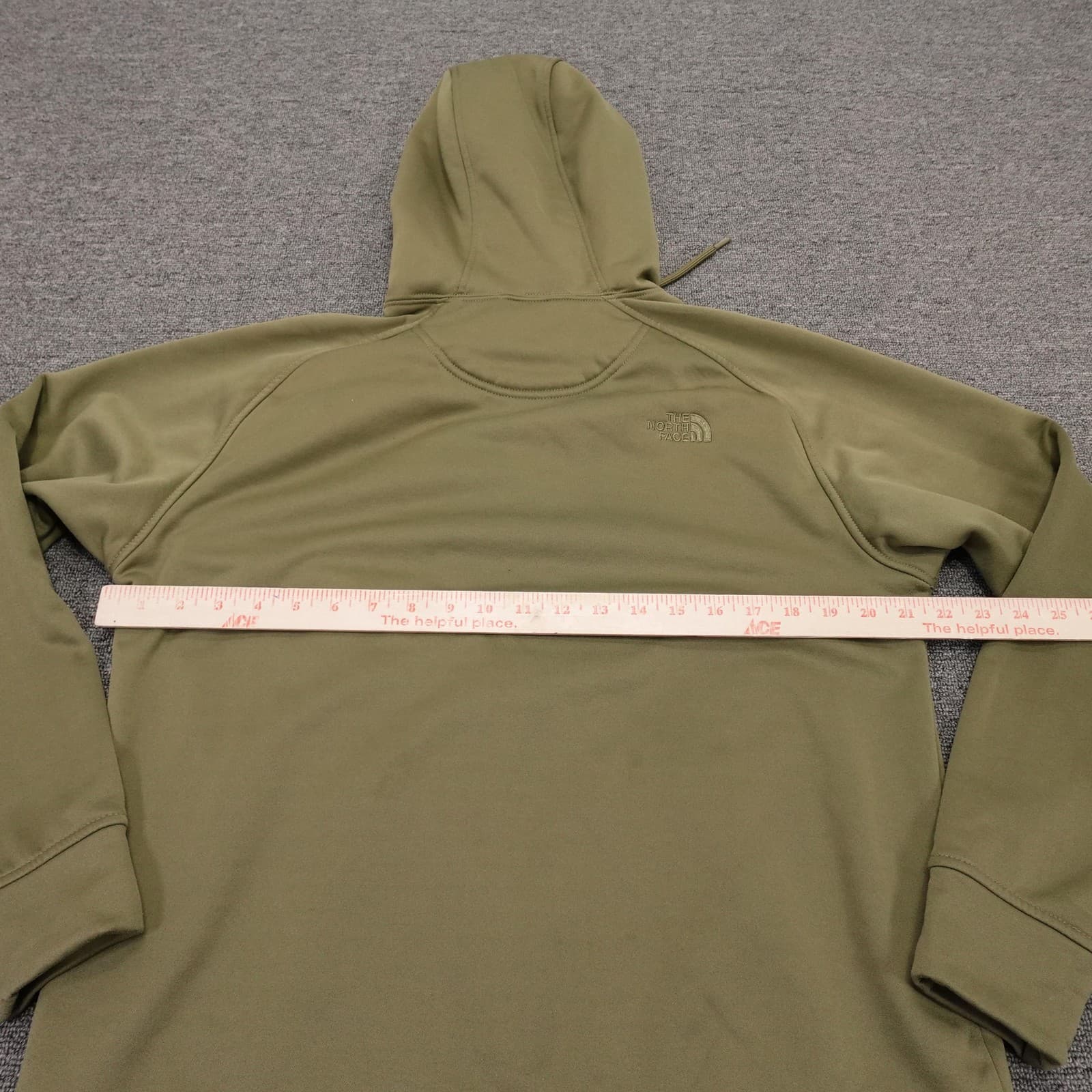 The North Face Jacket Mens Medium Green Softshell Fleece Lined Hooded Full Zip - Thumbnail 9