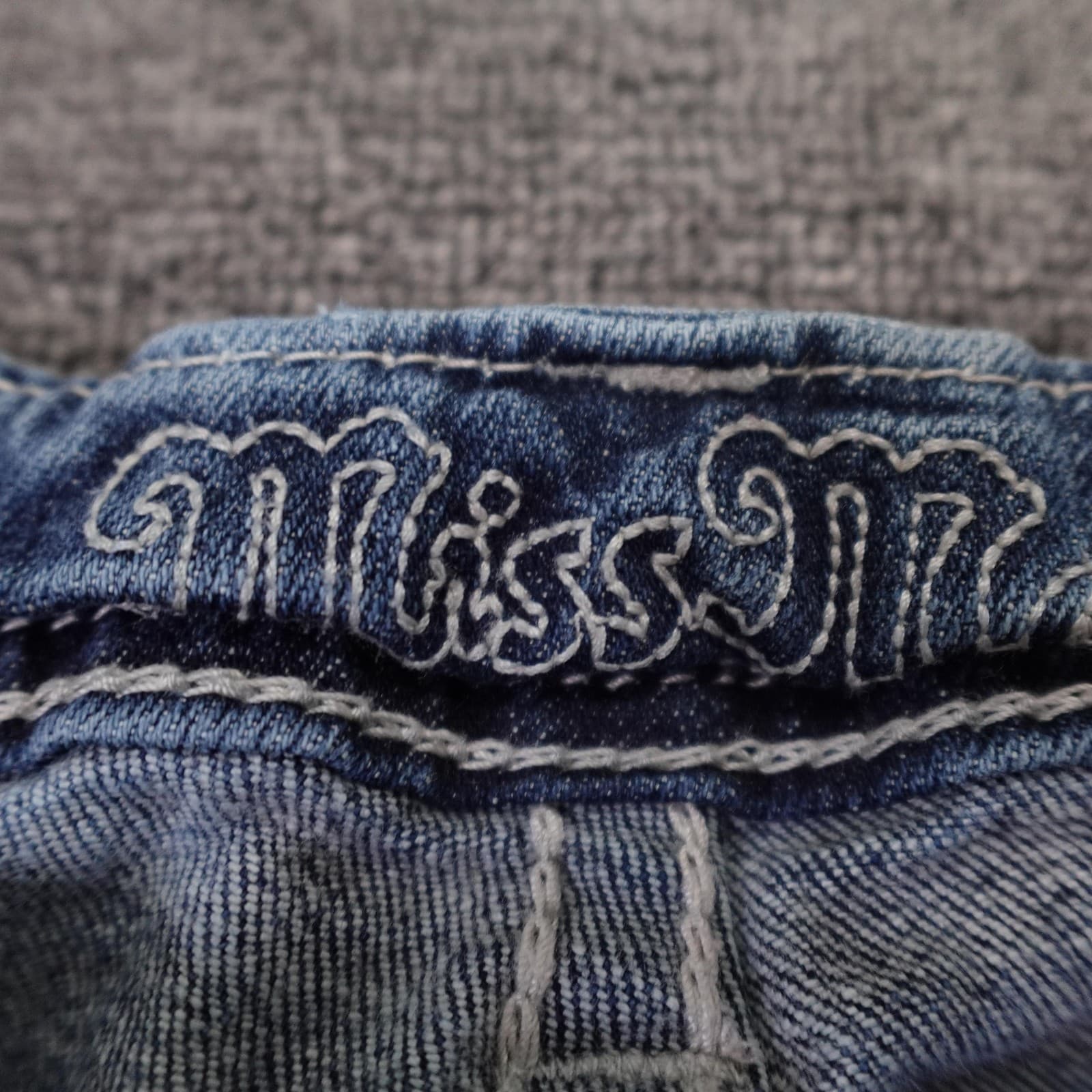 Miss Me Jeans Womens 27 Blue Skinny Low Rise Aztec Embroidered Denim JW5416S3 - Thumbnail 3