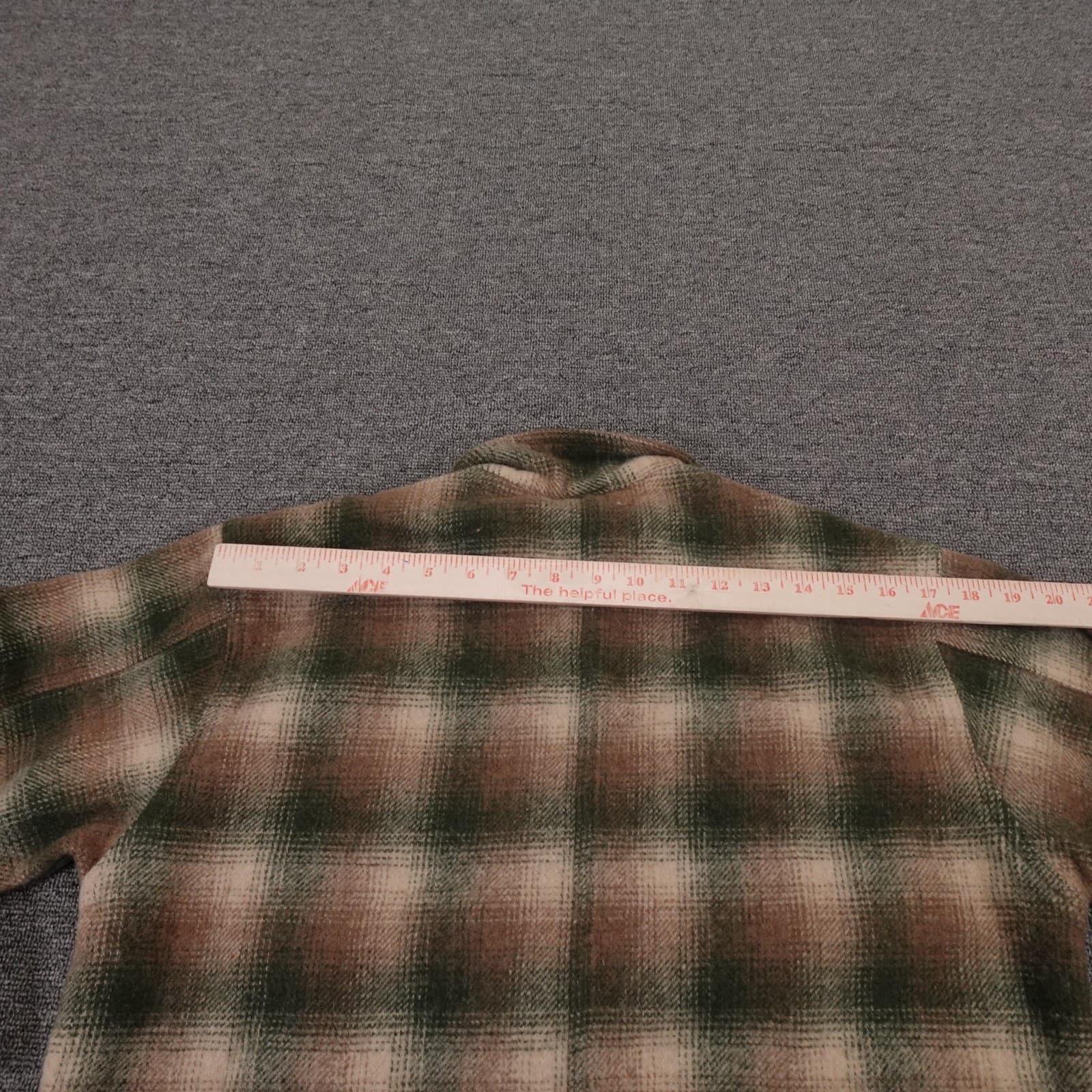 Woolrich Shacket Womens Small Green Plaid Wool Shirt Jacket Button Front Flannel - Thumbnail 6