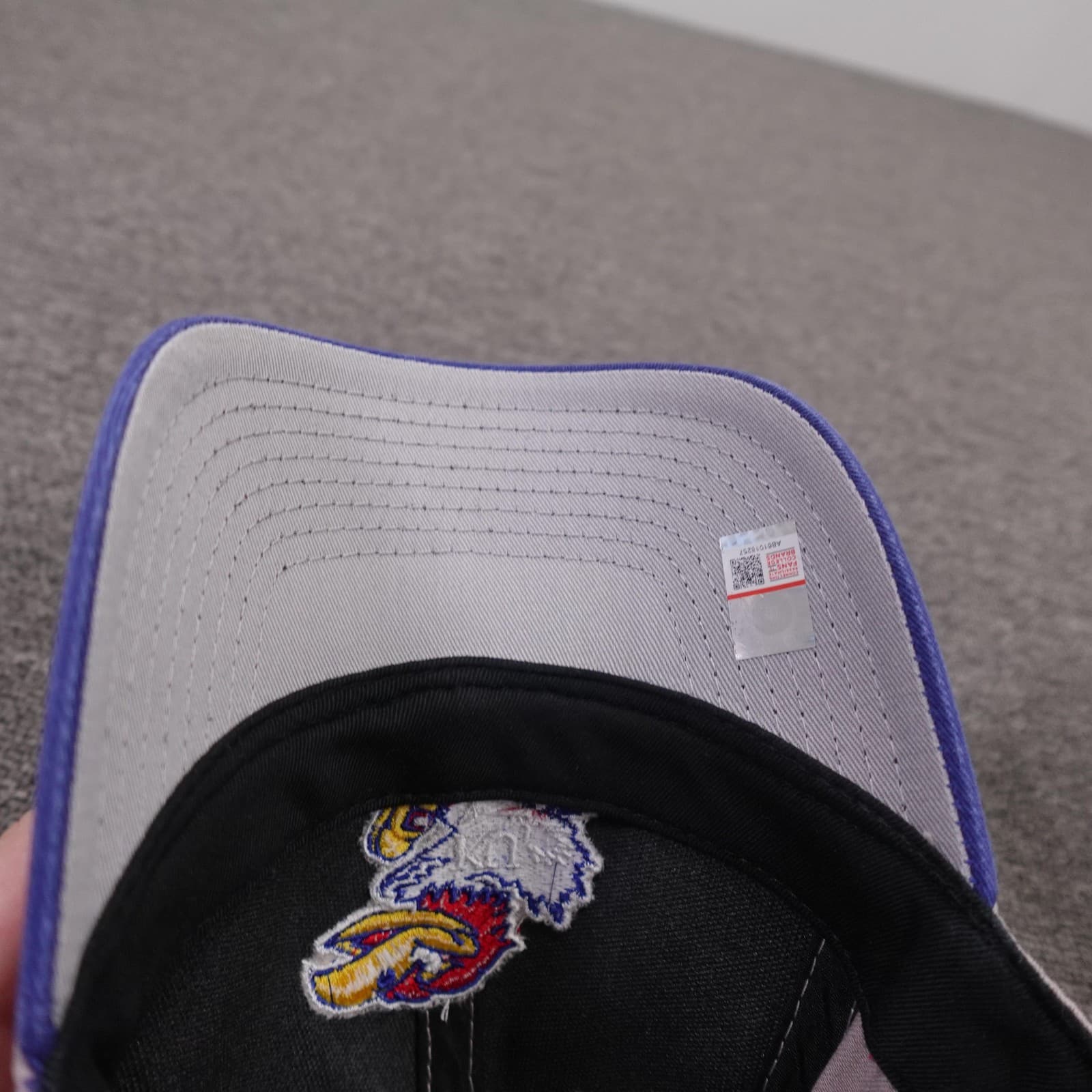 Kansas Jayhawks Hat Cap Strap Back One Size Gray NCAA Basketball Fan Favorite - Thumbnail 5