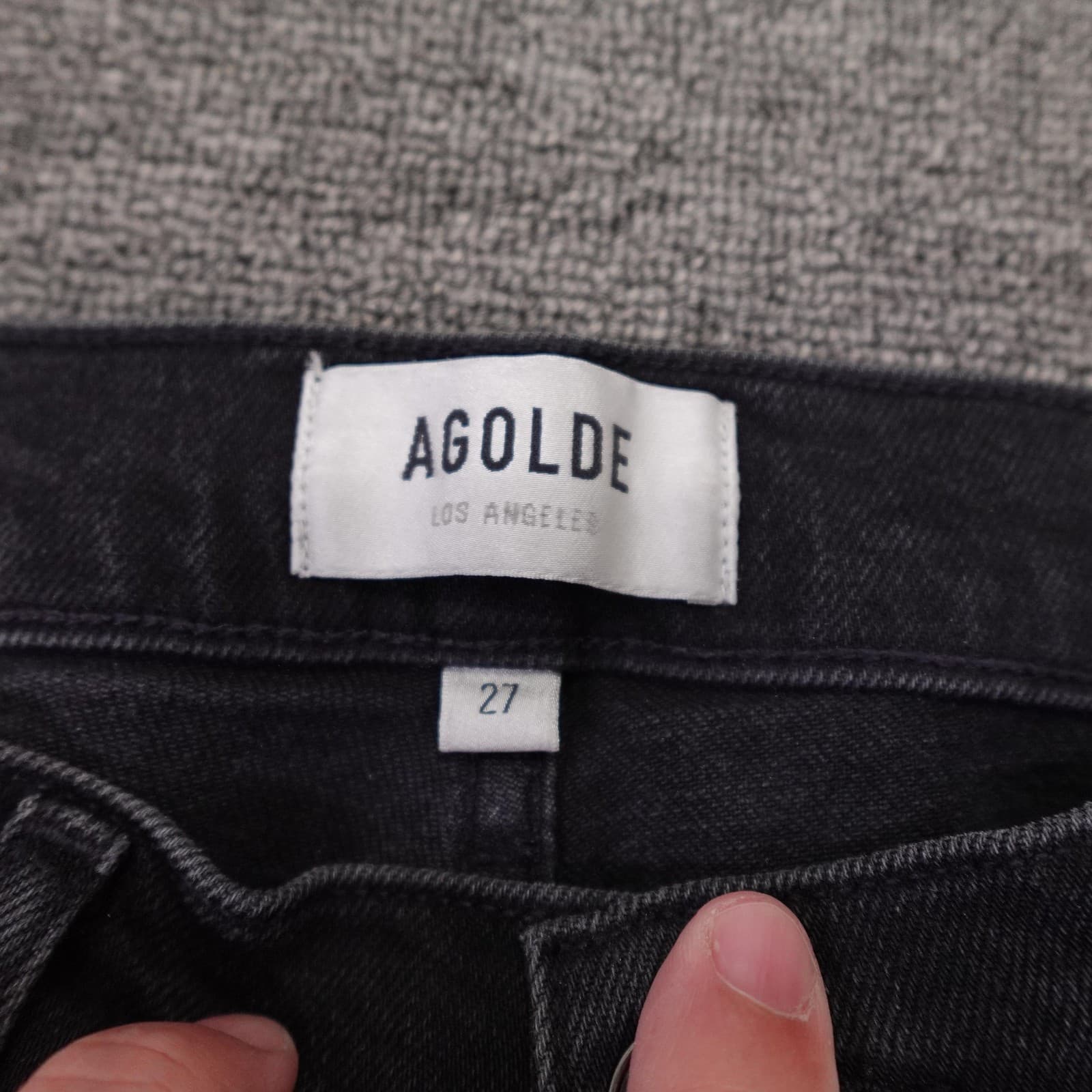 AGOLDE Nico Jeans Womens 27 Black Wash High Rise Slim Straight 27x28 Denim - Thumbnail 4