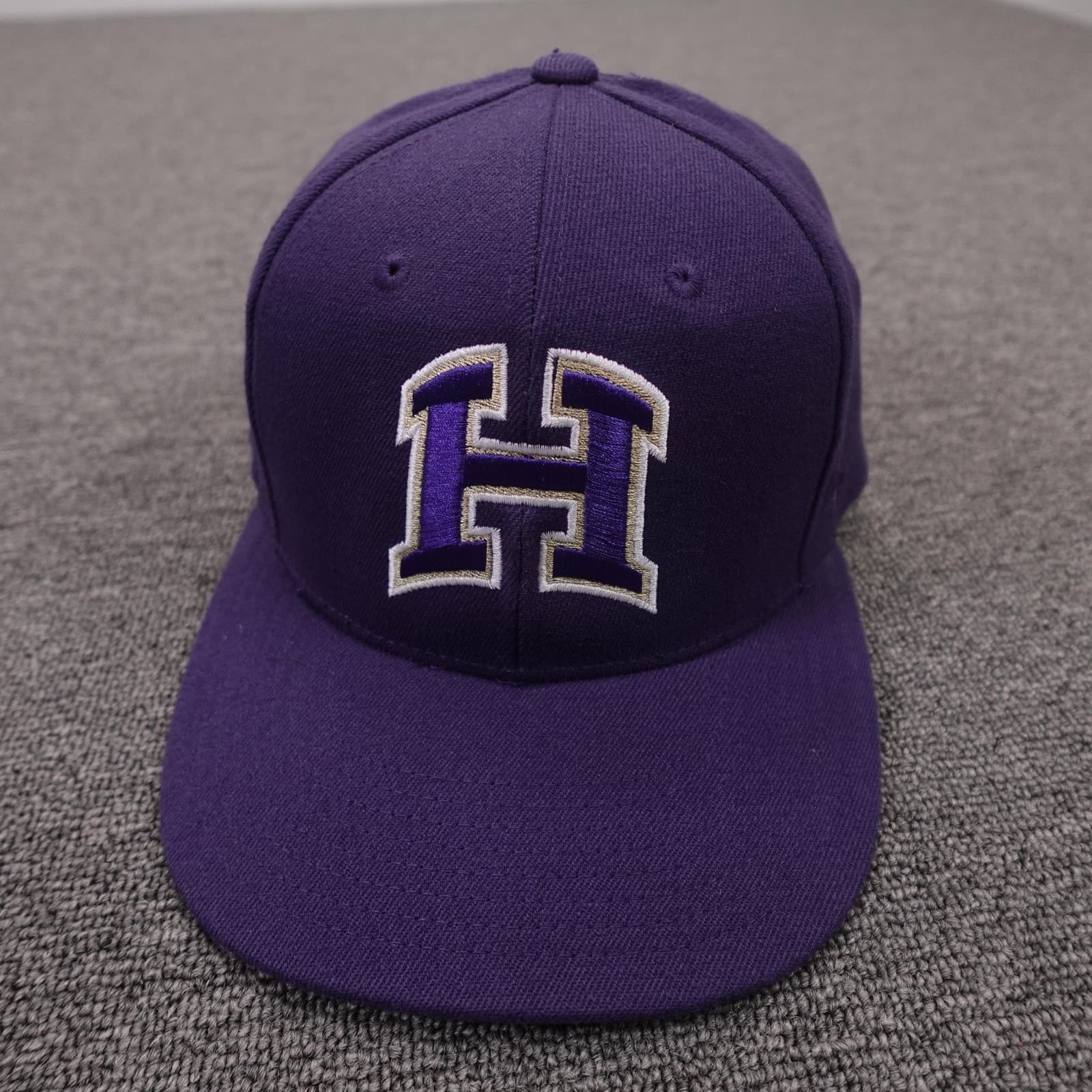 Tigers Hat Cap Fitted Mens Large Purple Baseball Zephyr Embroidered H Logo - Thumbnail 2