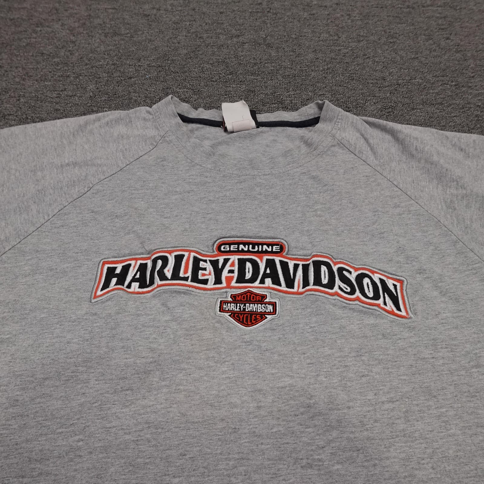 Harley-Davidson Shirt Mens 3XL Gray Genuine Logo Graphic Motorcycle Biker Tee - Thumbnail 2