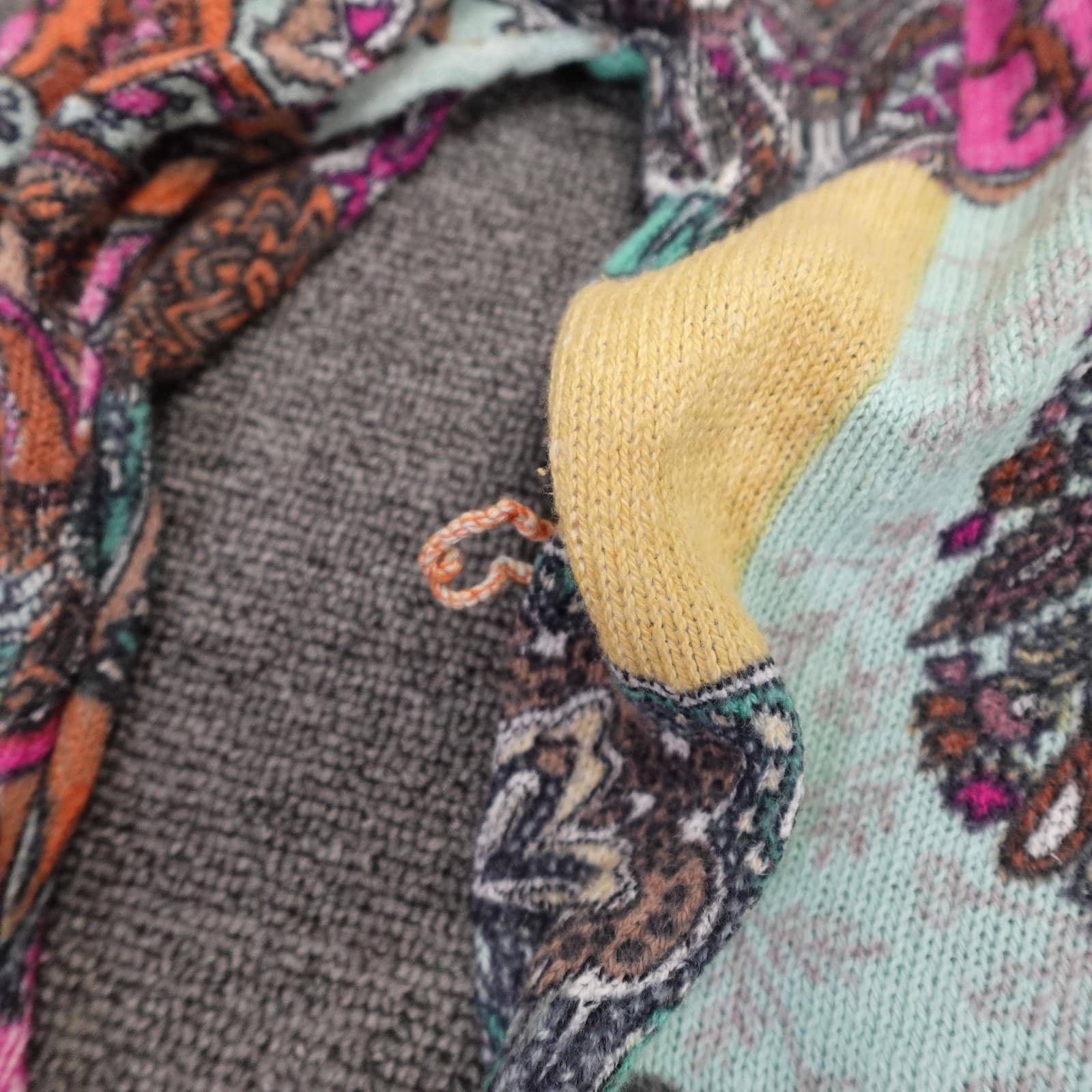 Sundance Cardigan Sweater Womens XS Multicolor Paisley Linen Cotton Open Front - Thumbnail 9
