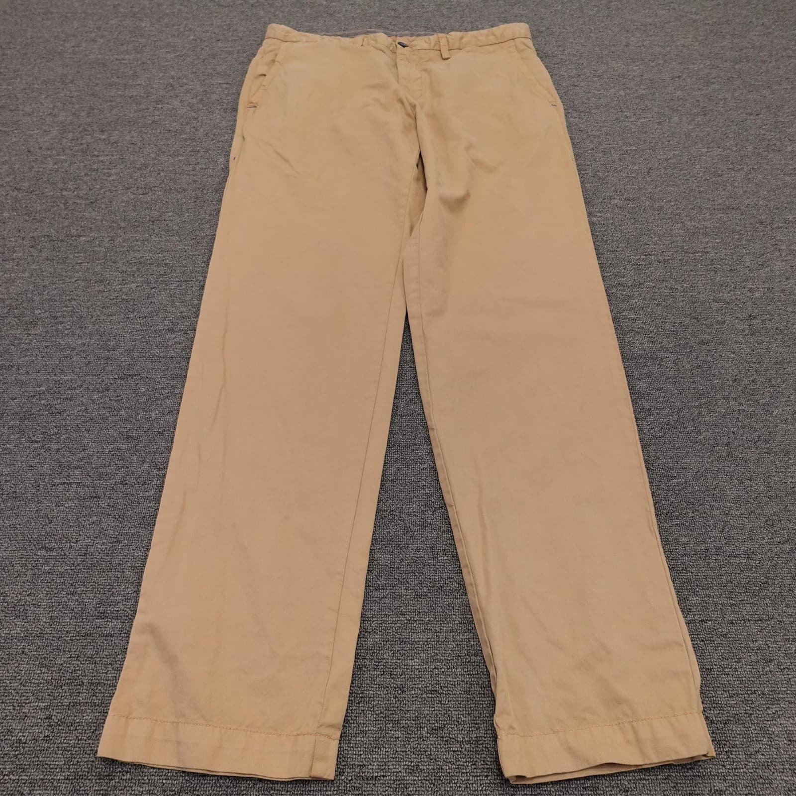 Tommy Bahama Pants Mens 35x32 Beige Pima Cotton Modal Chino Straight Leg Casual