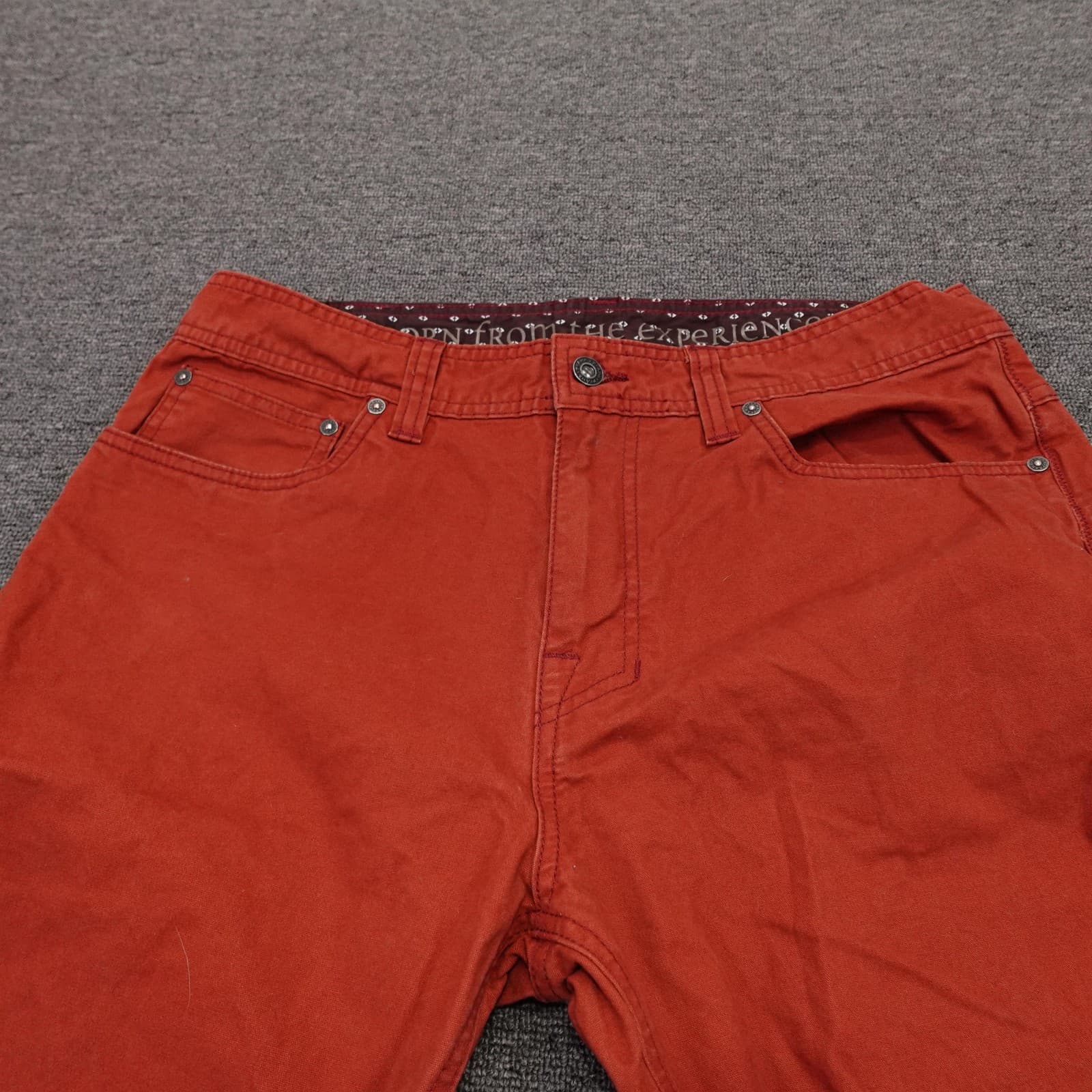 PrAna Pants Mens 34x29 Orange Slim Fit Organic Cotton Stretch Chino Casual - Thumbnail 2