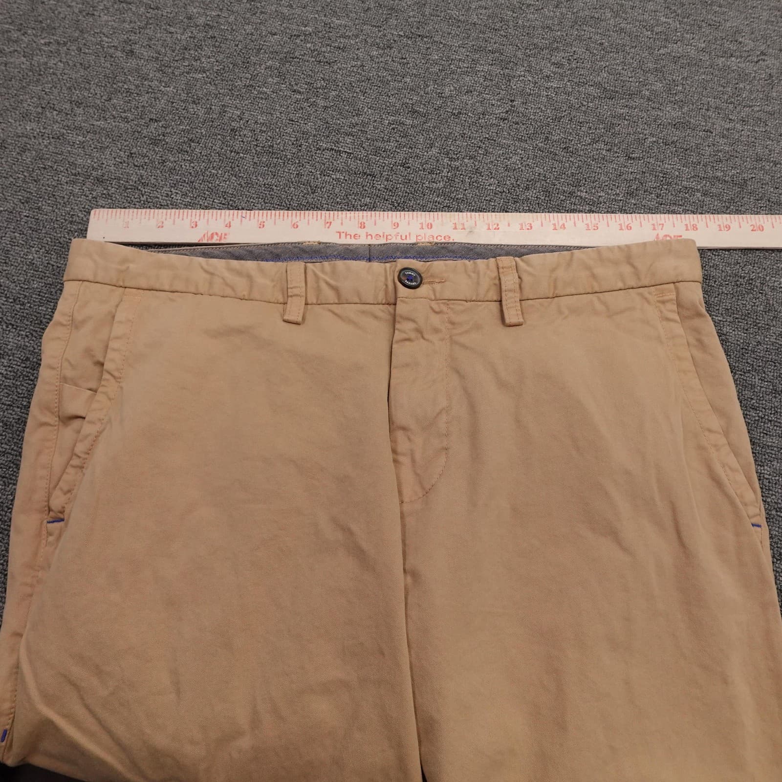 Tommy Bahama Pants Mens 35x32 Beige Pima Cotton Modal Chino Straight Leg Casual - Thumbnail 6