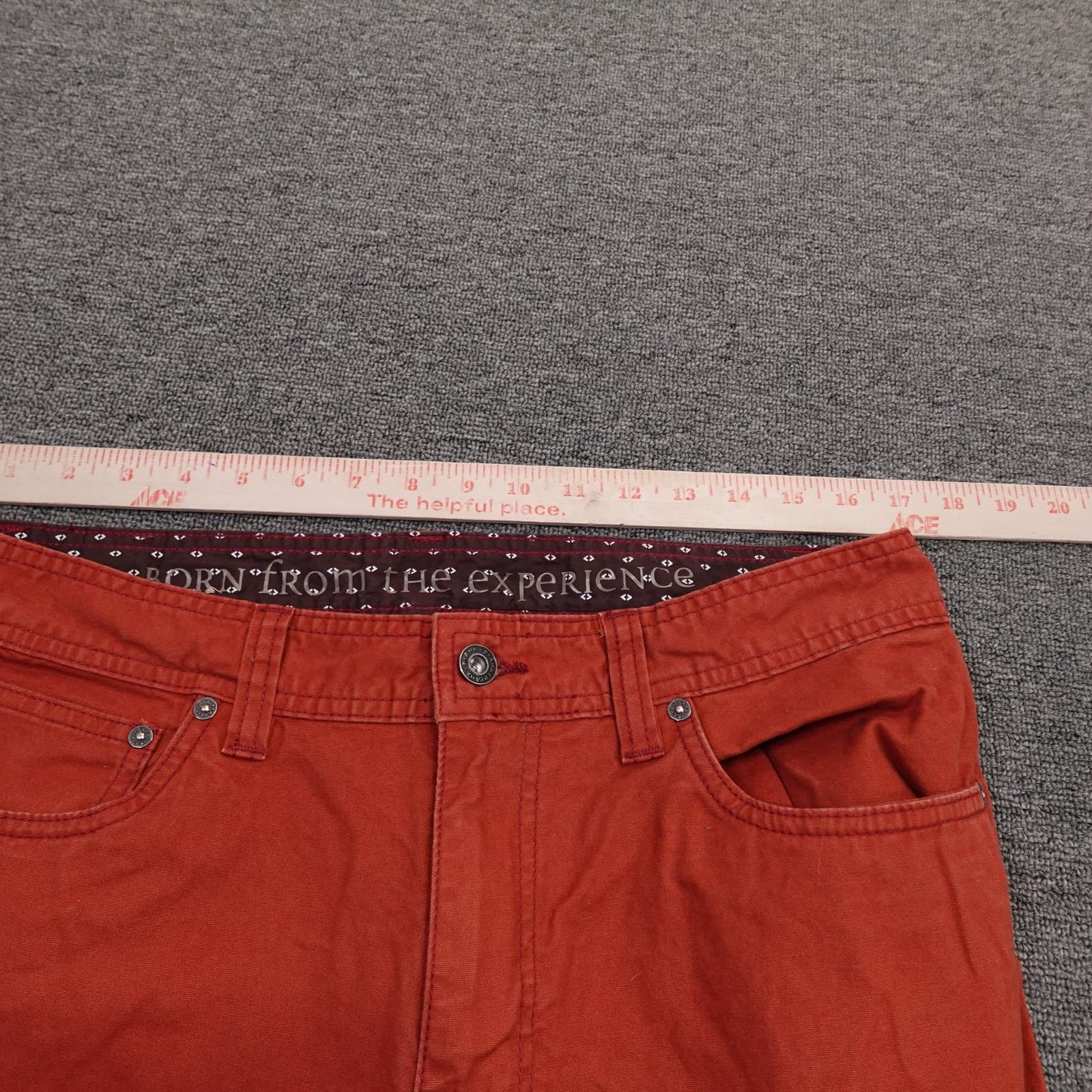 PrAna Pants Mens 34x29 Orange Slim Fit Organic Cotton Stretch Chino Casual - Thumbnail 8