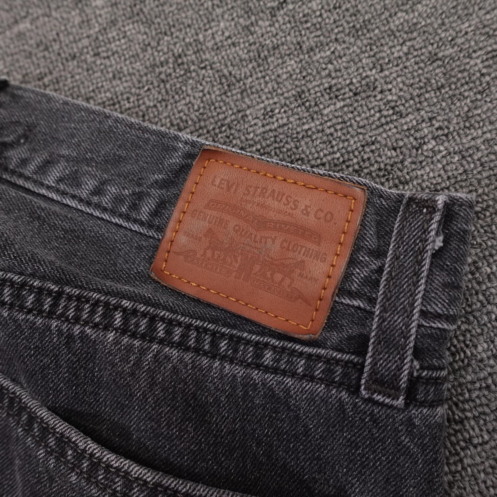 Levi's Premium Dad Jeans Womens 30x30 Charcoal Relaxed Straight Denim - Thumbnail 5