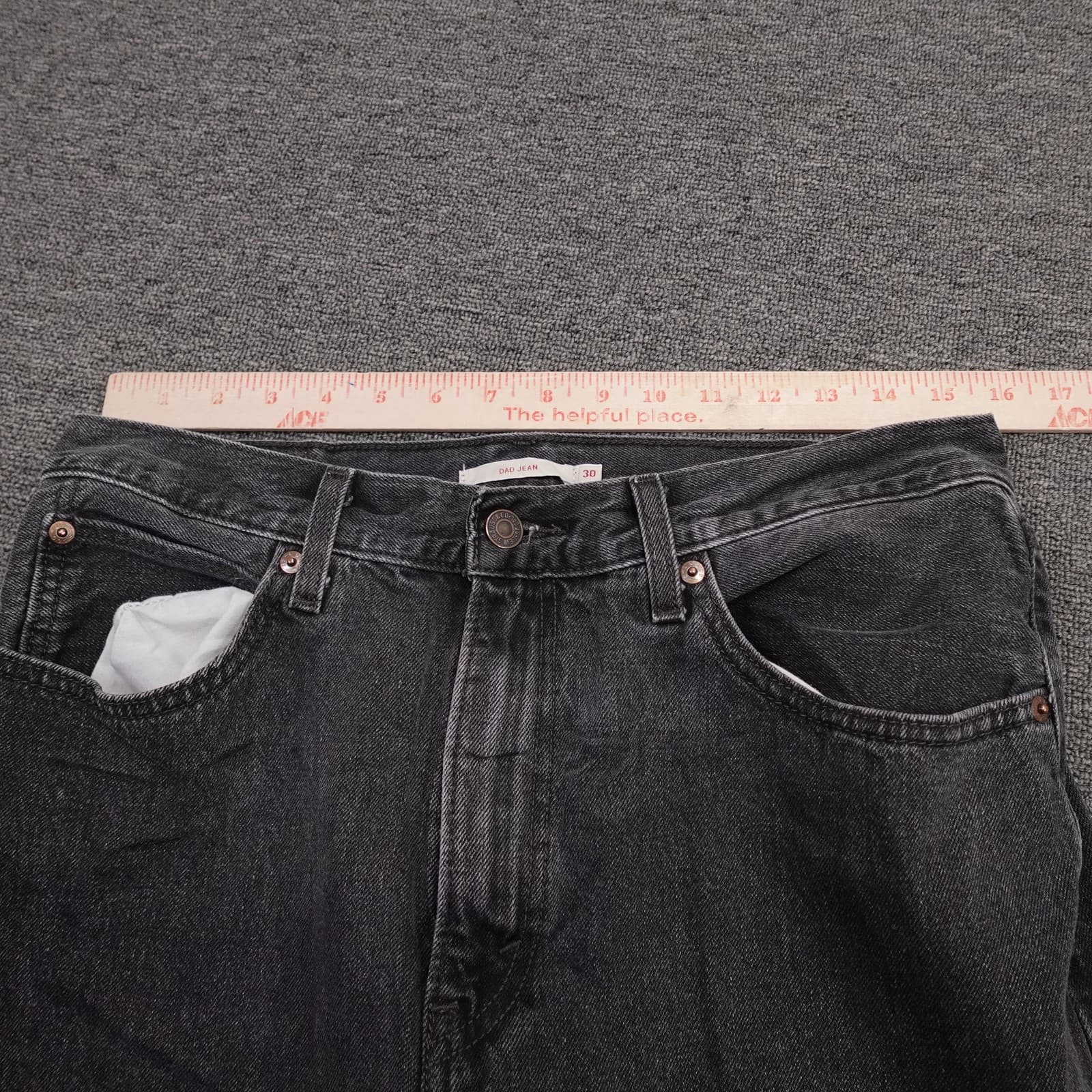 Levi's Premium Dad Jeans Womens 30x30 Charcoal Relaxed Straight Denim - Thumbnail 11
