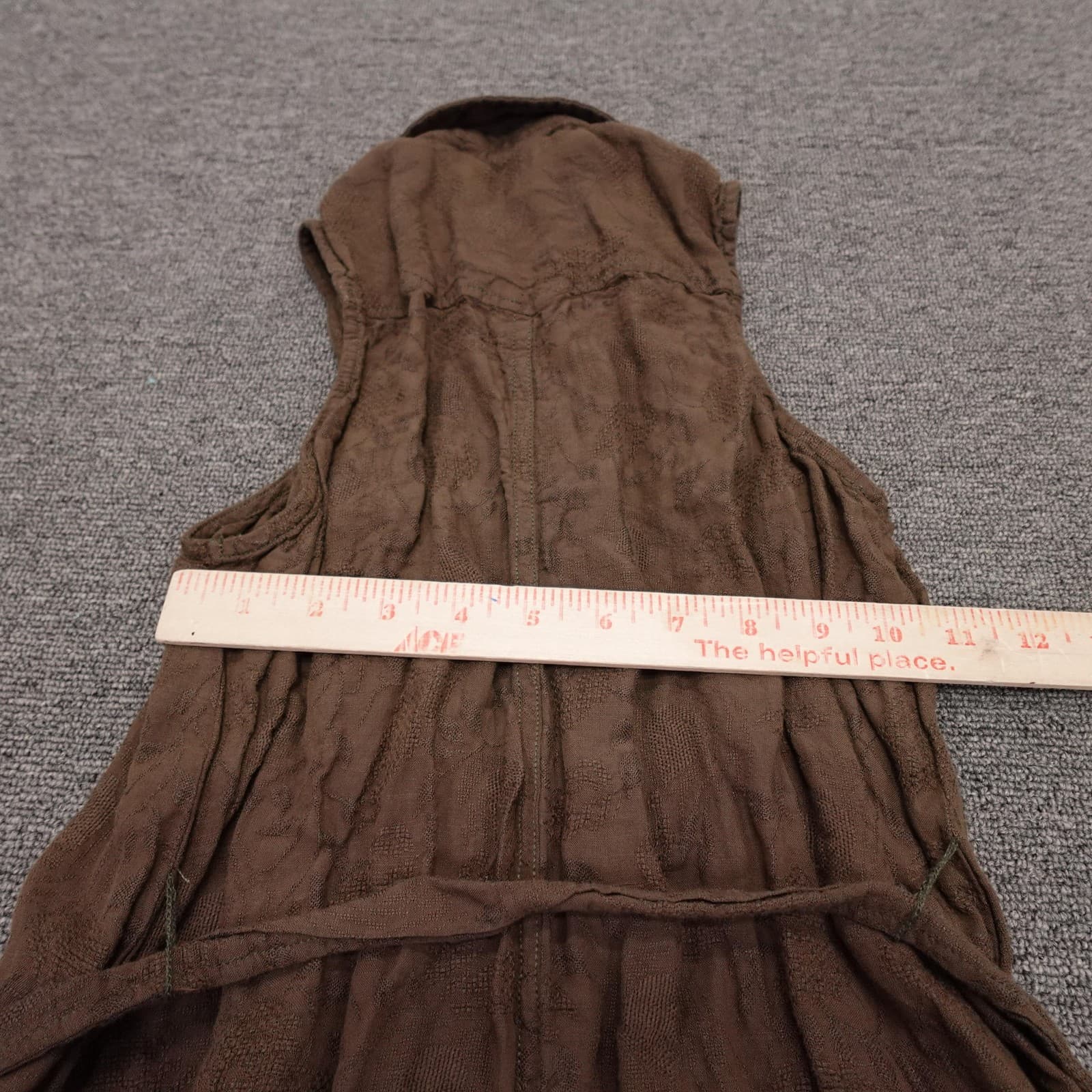 Anthropologie Dress Womens Petite XSP Green Linen Rayon Sleeveless Shirt Maxi - Thumbnail 5
