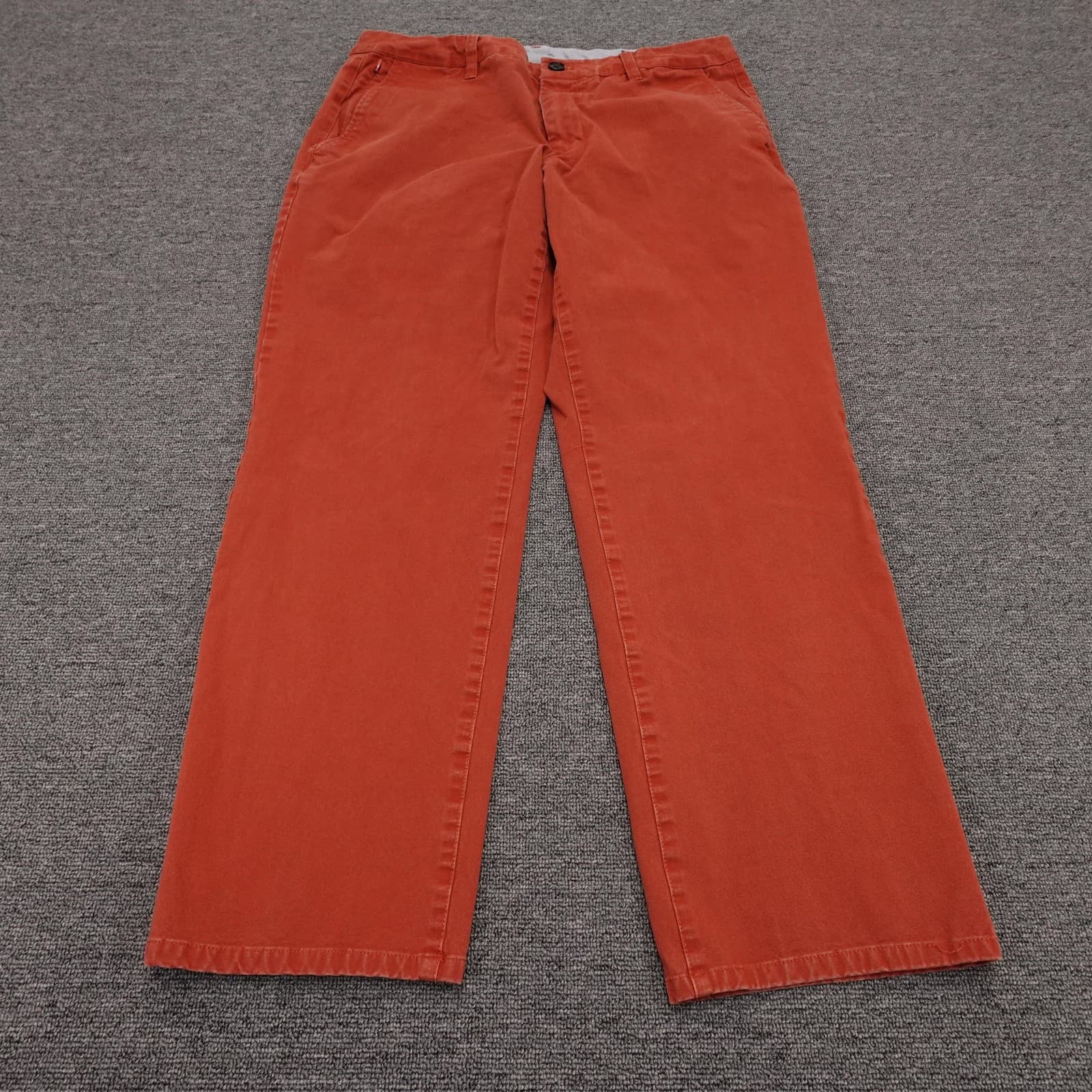 Bonobos Pants Mens 34x28 Orange Stretch Chino Straight Leg Casual Cotton