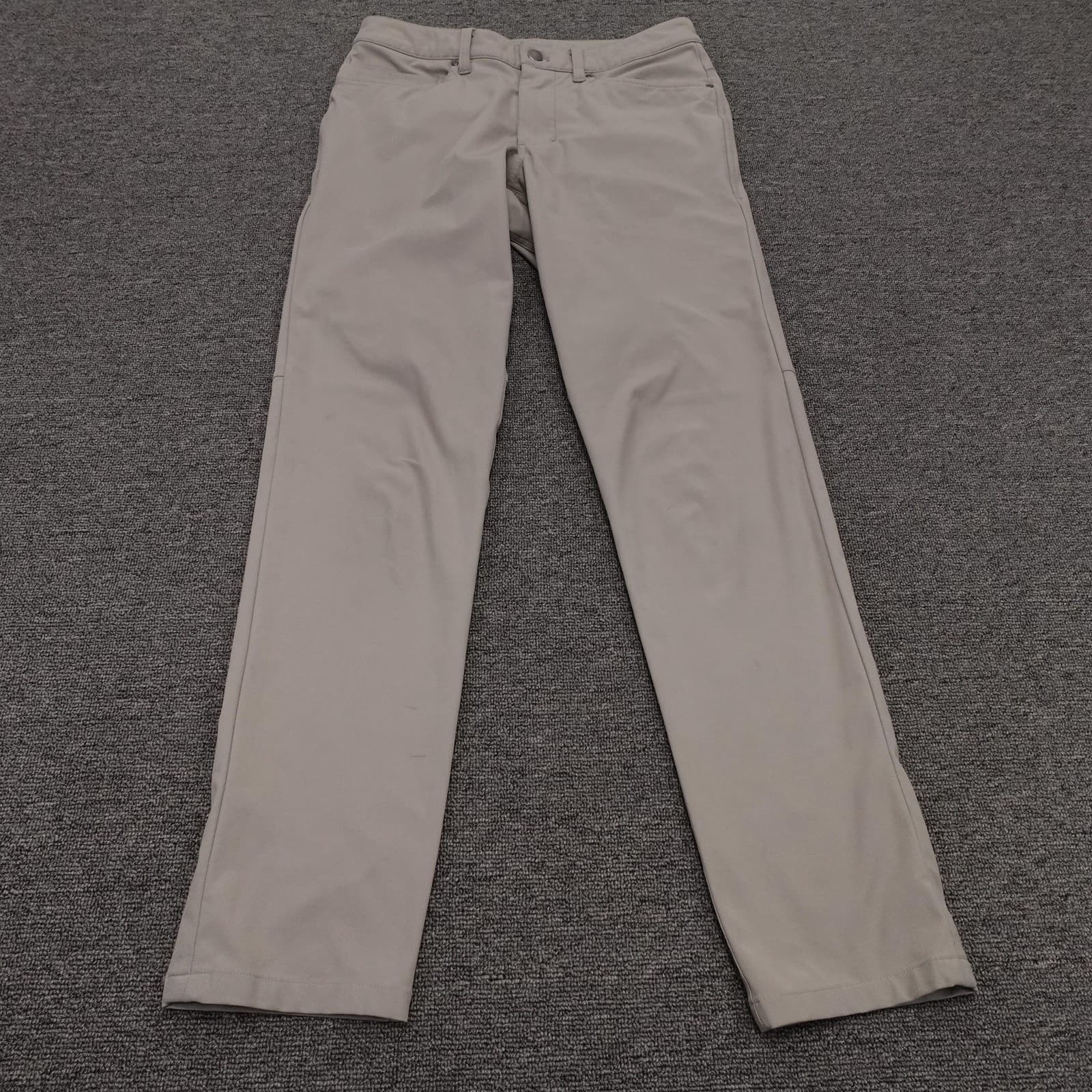 Lululemon Pants Mens 28x30 Beige Straight Leg Stretch 5 Pocket Casual Athletic
