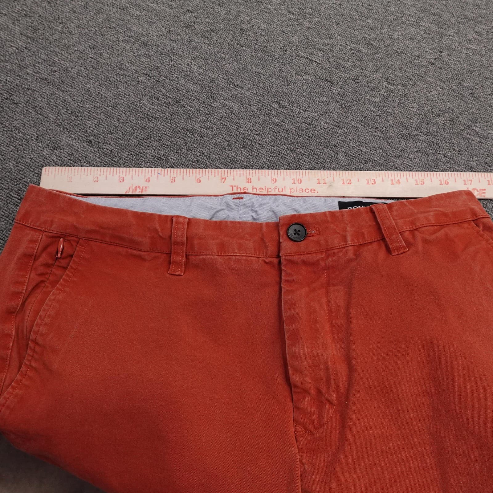 Bonobos Pants Mens 34x28 Orange Stretch Chino Straight Leg Casual Cotton - Thumbnail 8