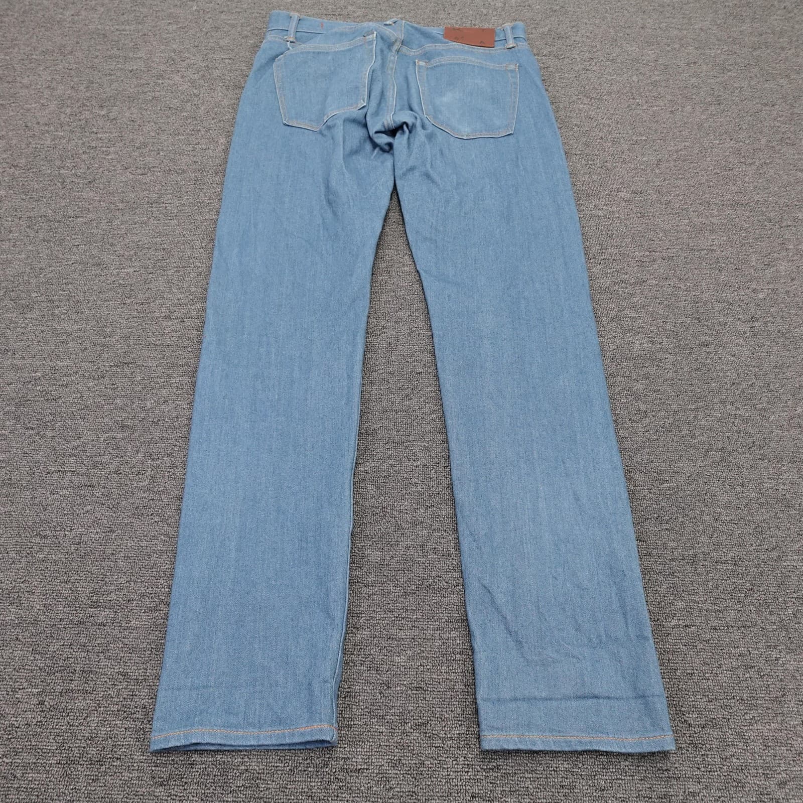 KATO' By Hiroshi Kato The Pen Slim Jeans Mens 31x32 Blue Raw Stretch Denim Pants - Thumbnail 3