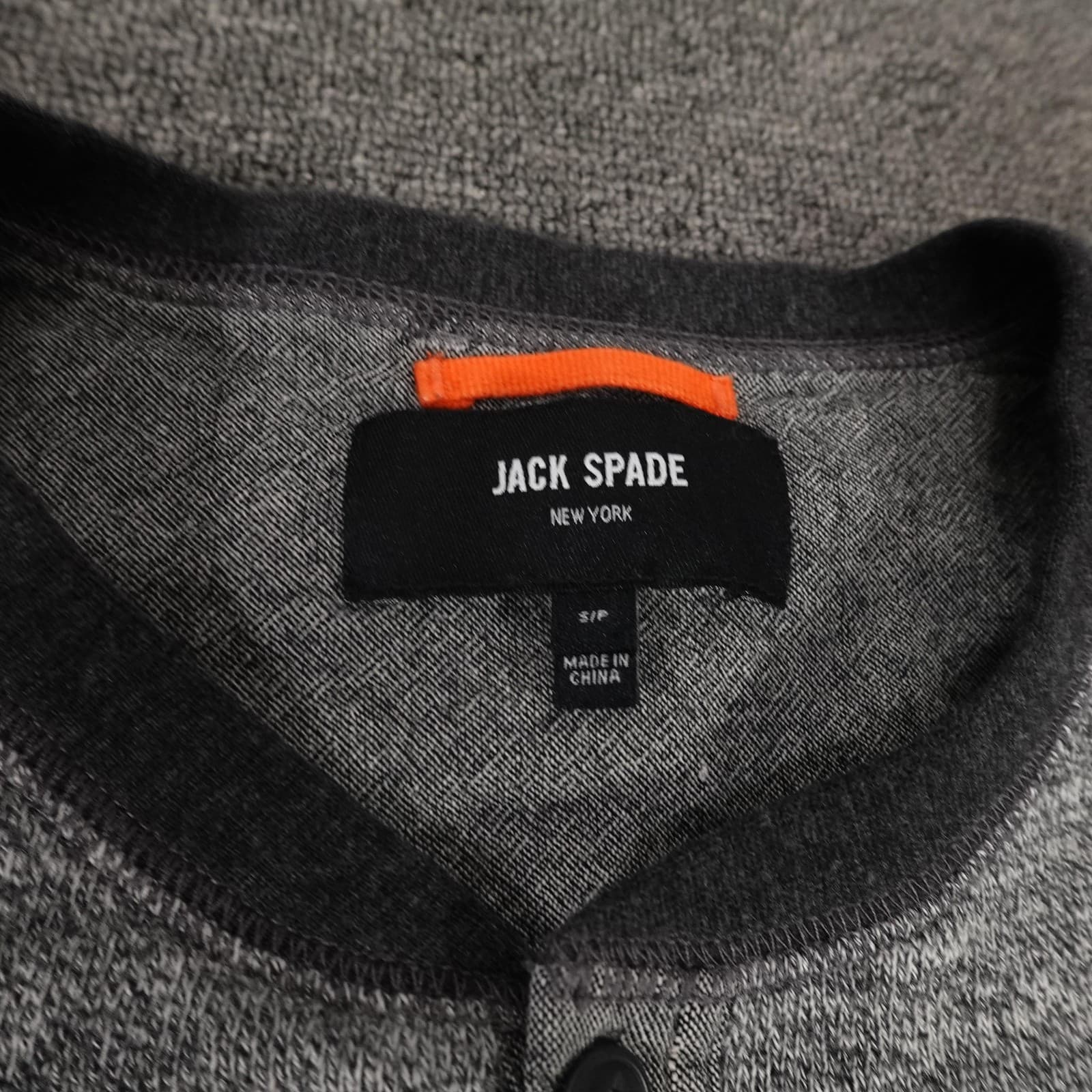 Jack Spade Shirt Mens Small Gray Long Sleeve Henley Knit Crewneck Casual - Thumbnail 3
