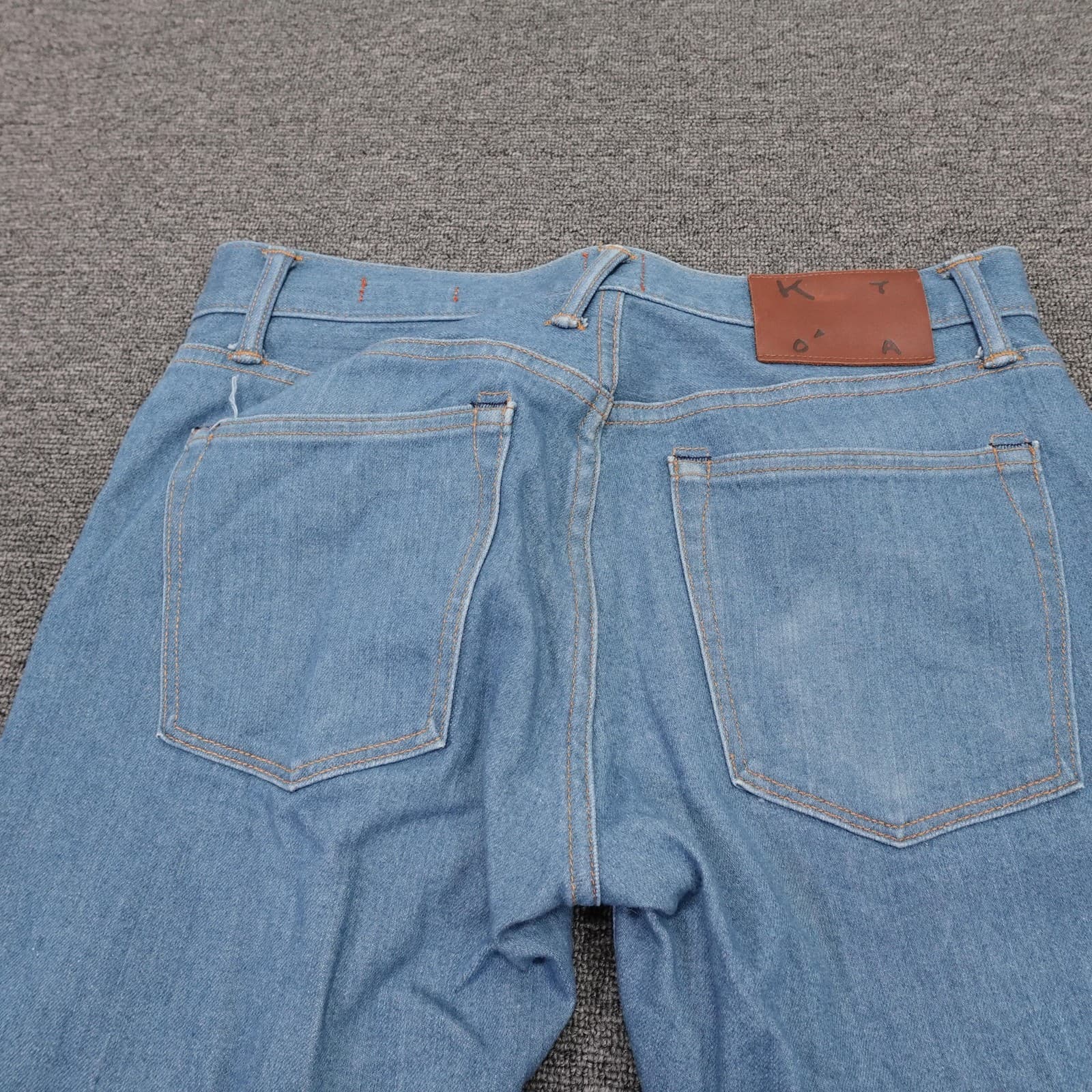 KATO' By Hiroshi Kato The Pen Slim Jeans Mens 31x32 Blue Raw Stretch Denim Pants - Thumbnail 5