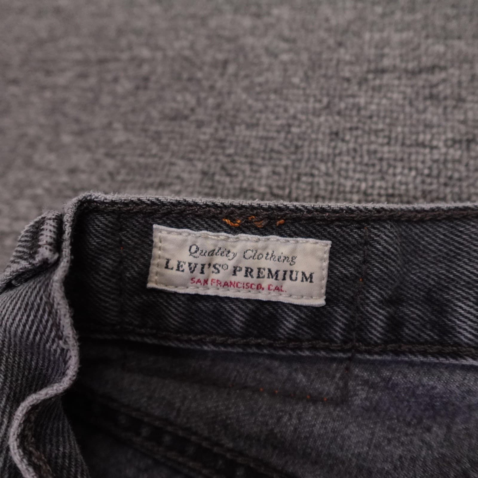 Levis 501 Jeans Womens 26 Gray High Rise Straight Button Fly 26x30 Premium Denim - Thumbnail 4