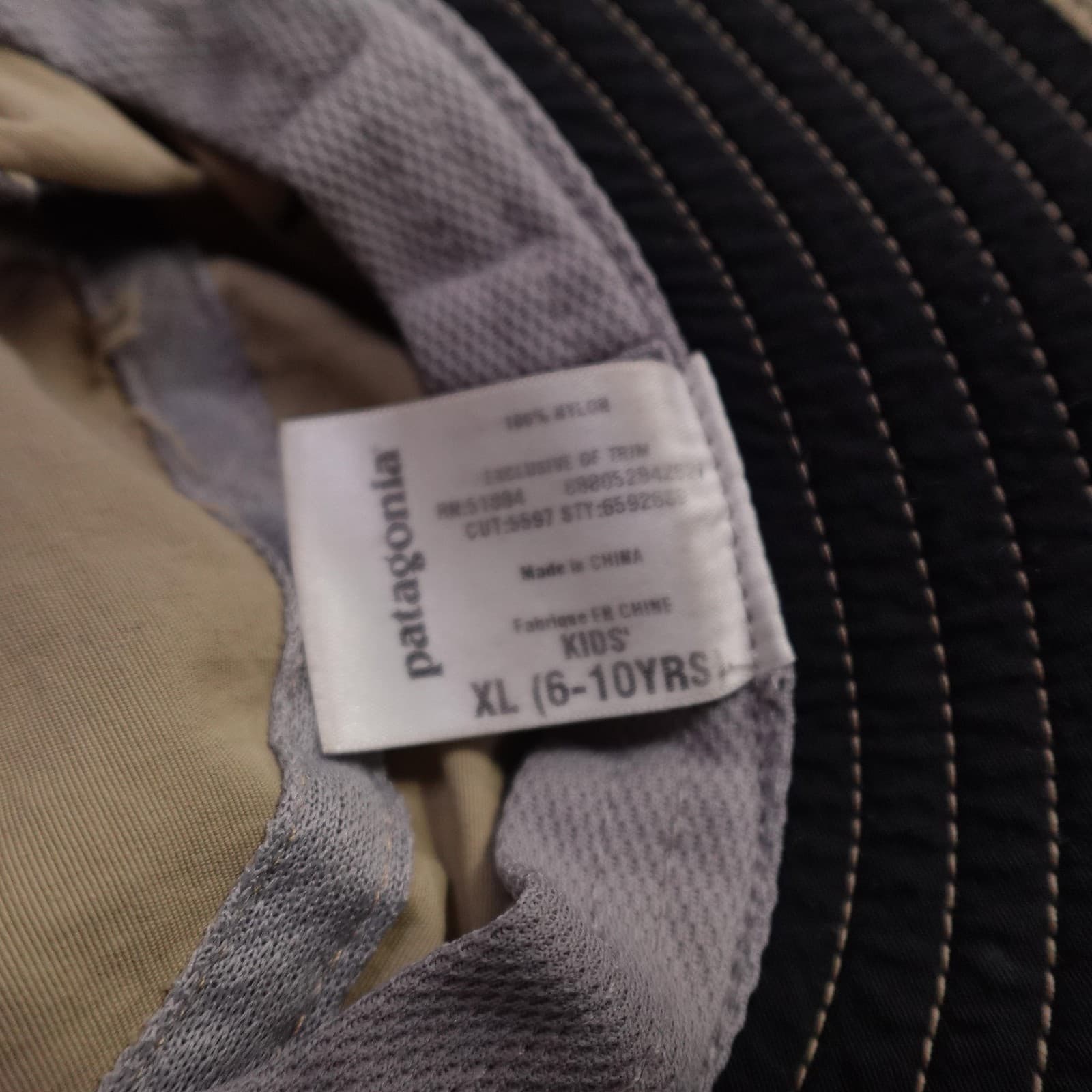Patagonia Hat Bucket Boys XL Beige Nylon Adjustable Chin Strap Outdoor Summer - Thumbnail 6
