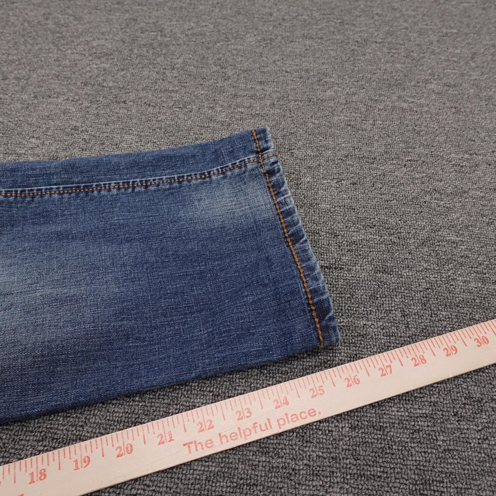 Wrangler Retro Slim Straight Jeans Mens 38x26 Blue Medium Wash Stretch Denim - Thumbnail 8