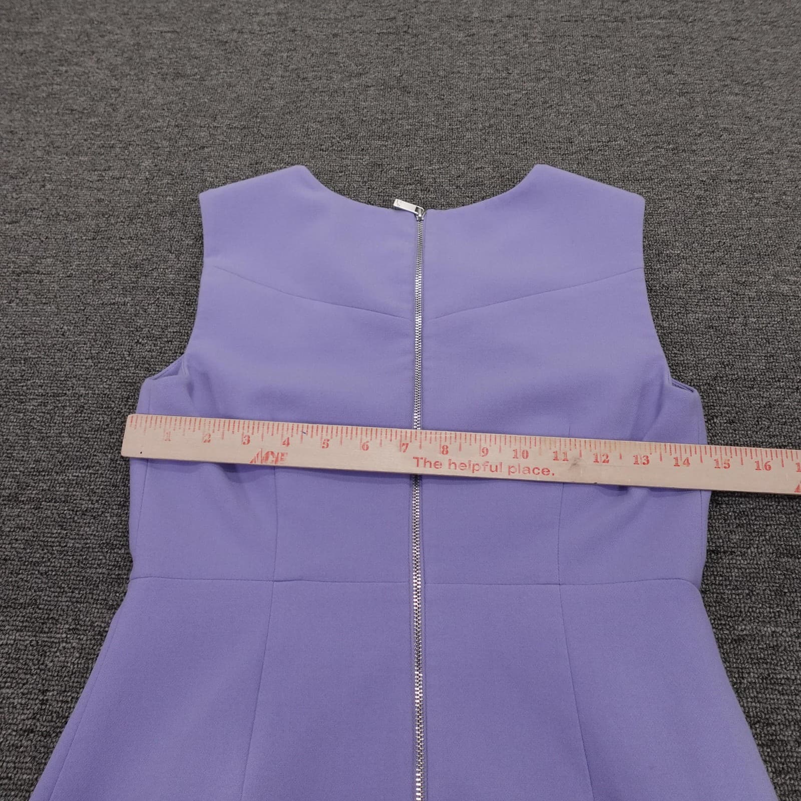 Diane Von Furstenberg Dress Womens 0 Purple Sleeveless A-Line Knee Length Work - Thumbnail 4