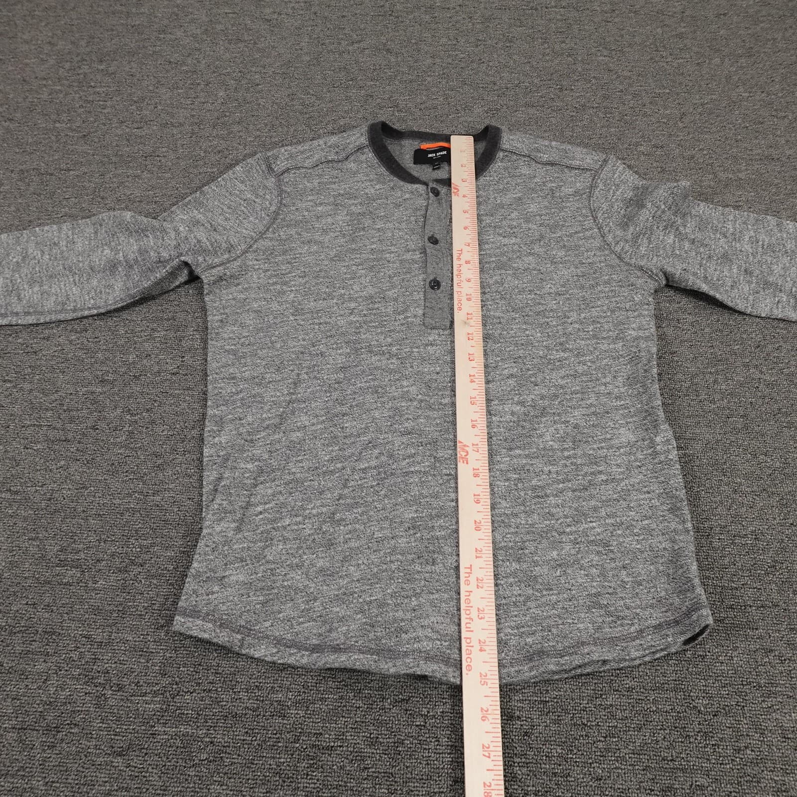 Jack Spade Shirt Mens Small Gray Long Sleeve Henley Knit Crewneck Casual - Thumbnail 6