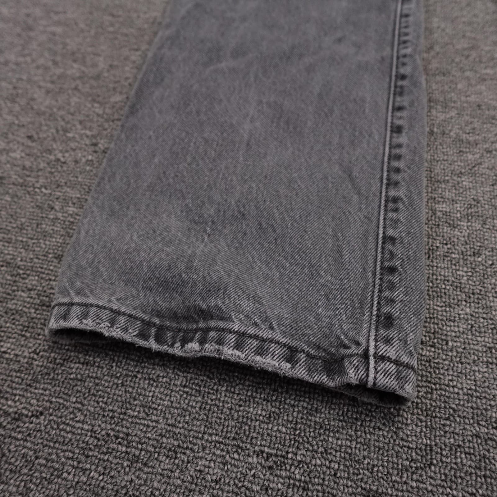 Levis 501 Jeans Womens 26 Gray High Rise Straight Button Fly 26x30 Premium Denim - Thumbnail 12