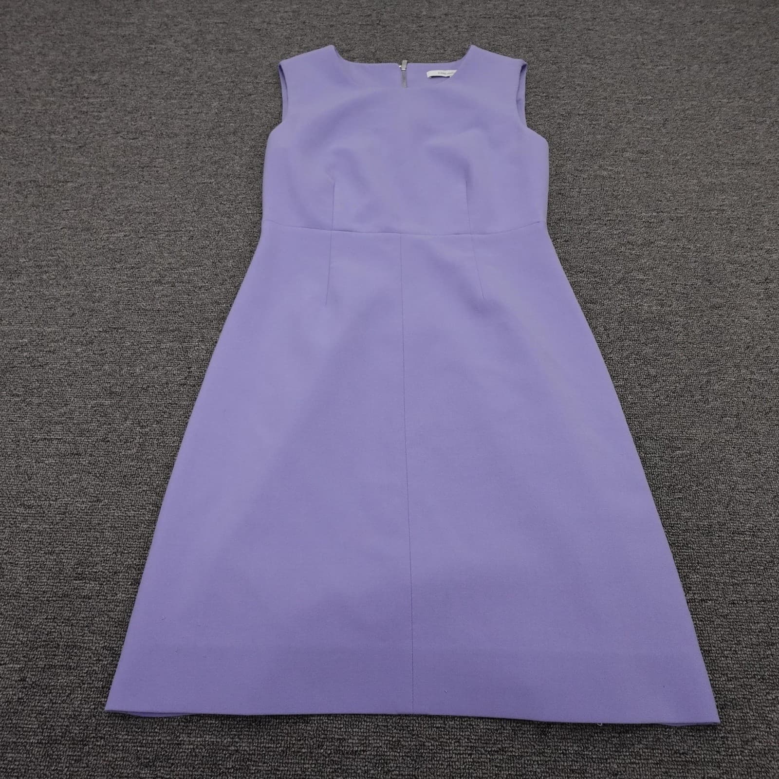 Diane Von Furstenberg Dress Womens 0 Purple Sleeveless A-Line Knee Length Work