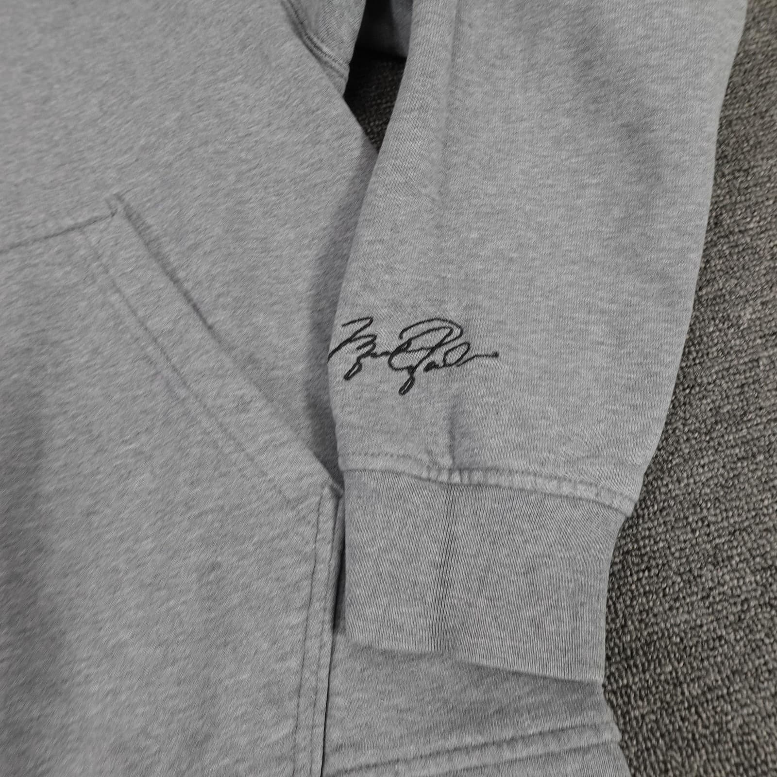Jordan Hoodie Youth Medium Gray Jumpman Logo Fleece Pullover Sweatshirt - Thumbnail 2