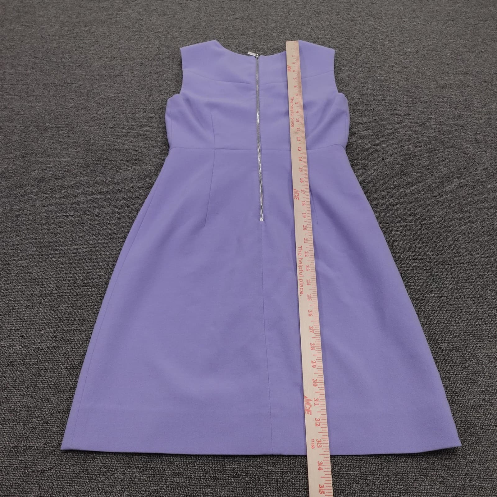 Diane Von Furstenberg Dress Womens 0 Purple Sleeveless A-Line Knee Length Work - Thumbnail 5