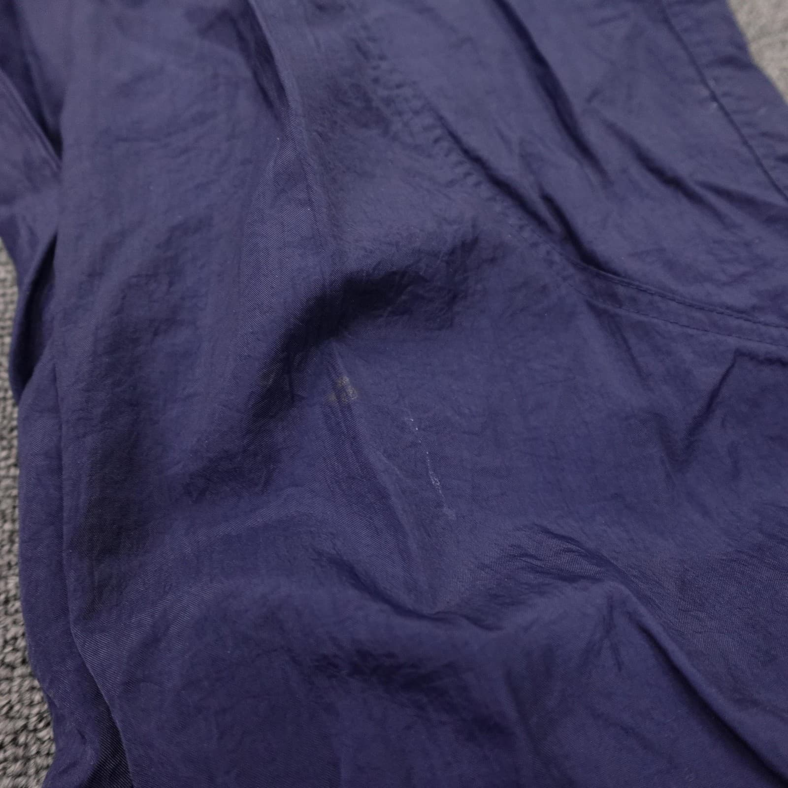 Vintage Adidas Track Pants Mens Medium Blue Nylon Trefoil Ankle Zip 90s - Thumbnail 3