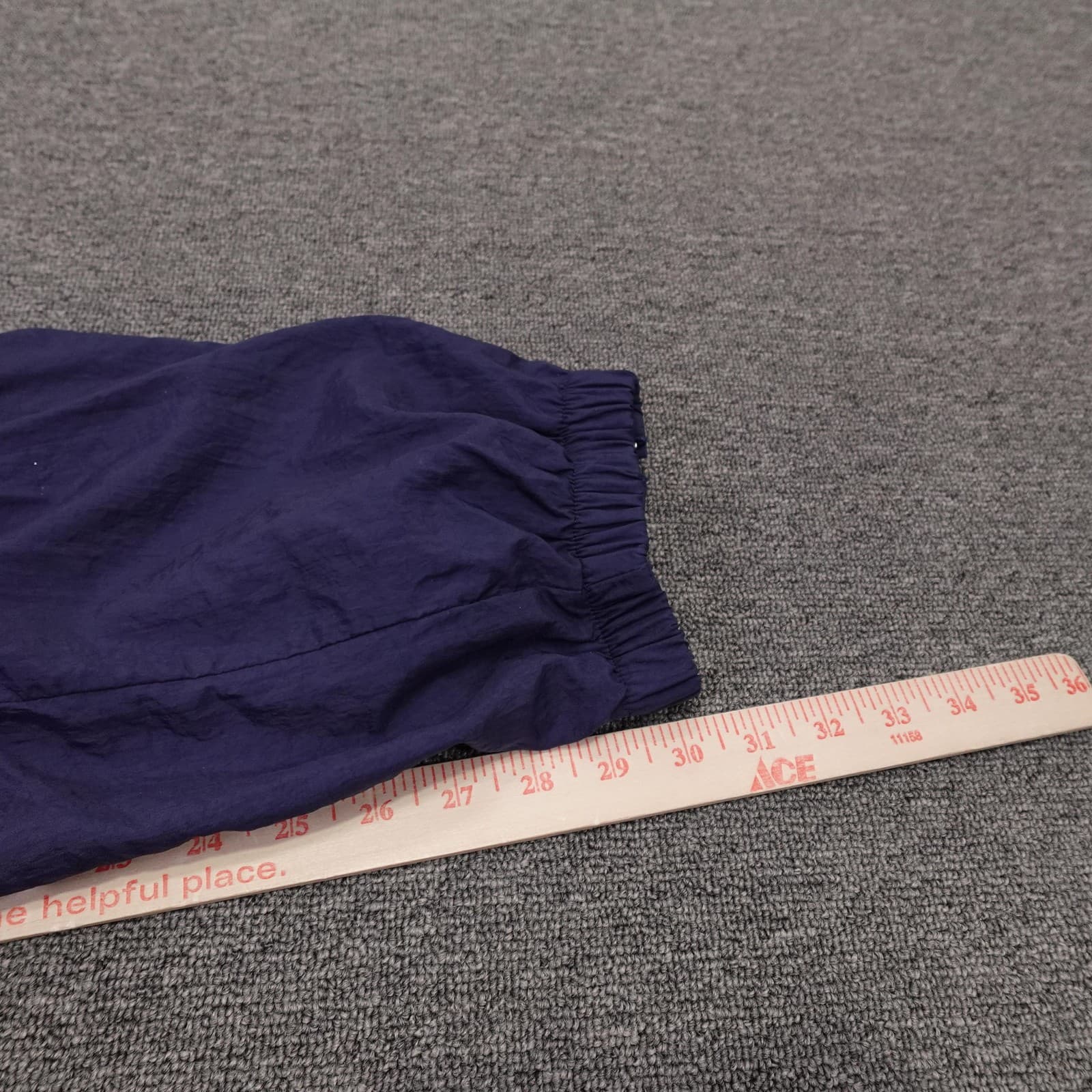 Vintage Adidas Track Pants Mens Medium Blue Nylon Trefoil Ankle Zip 90s - Thumbnail 12