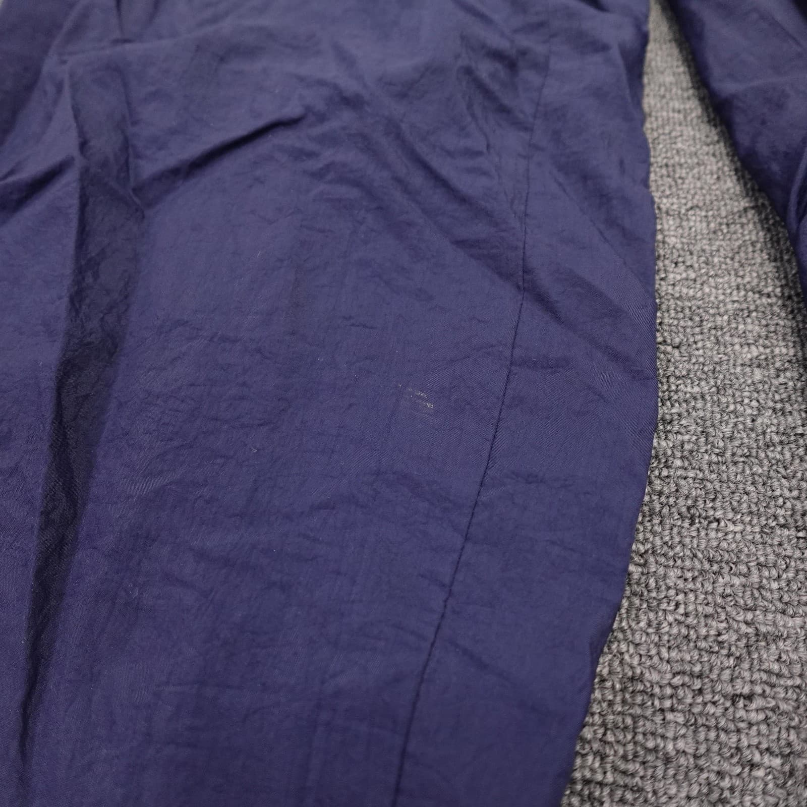 Vintage Adidas Track Pants Mens Medium Blue Nylon Trefoil Ankle Zip 90s - Thumbnail 2